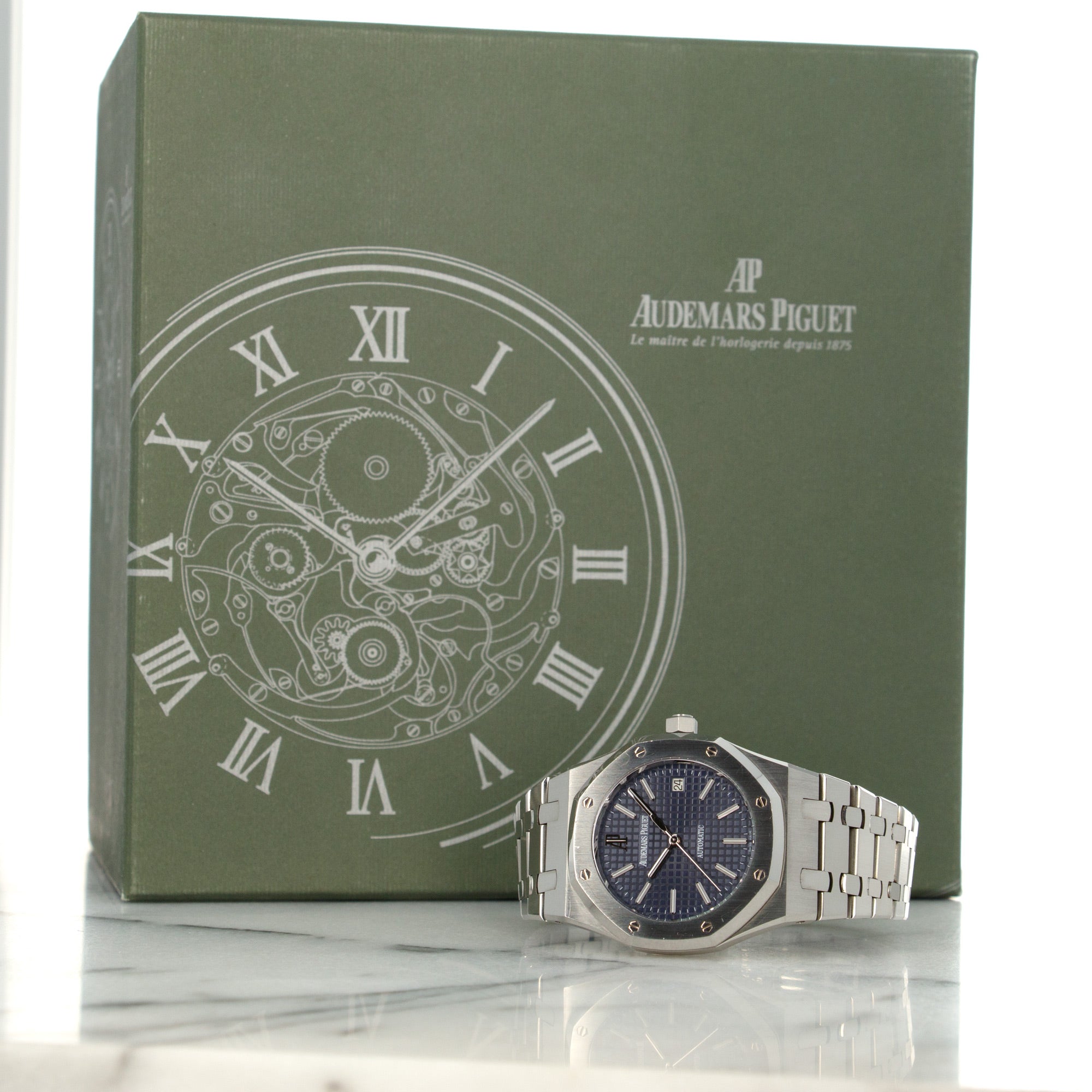 Audemars Piguet - Audemars Piguet Steel Royal Oak Ref. 15300 with Blue Dial - The Keystone Watches