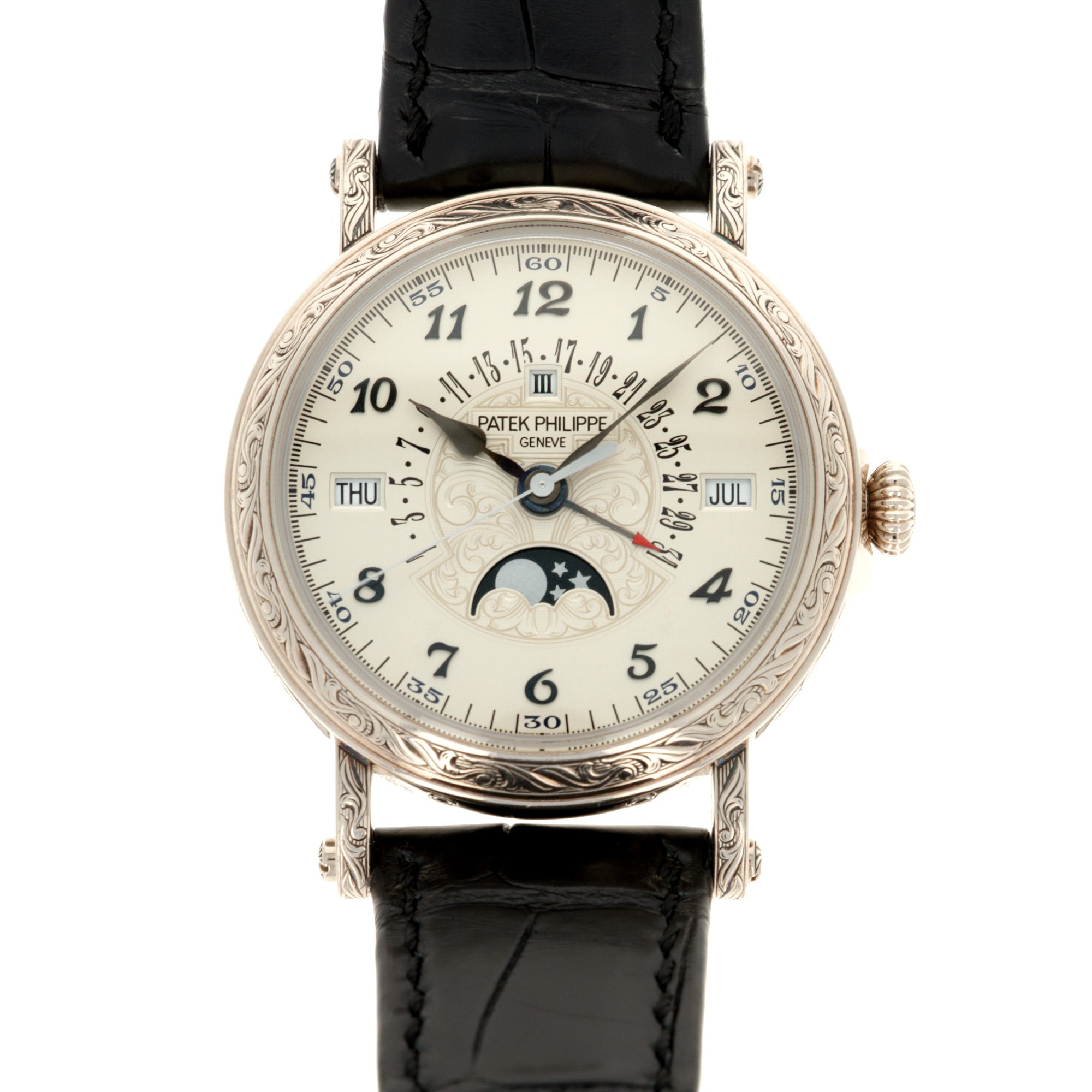 Patek Philippe - Patek Philippe White Gold Perpetual Engraved Ref. 5160 - The Keystone Watches