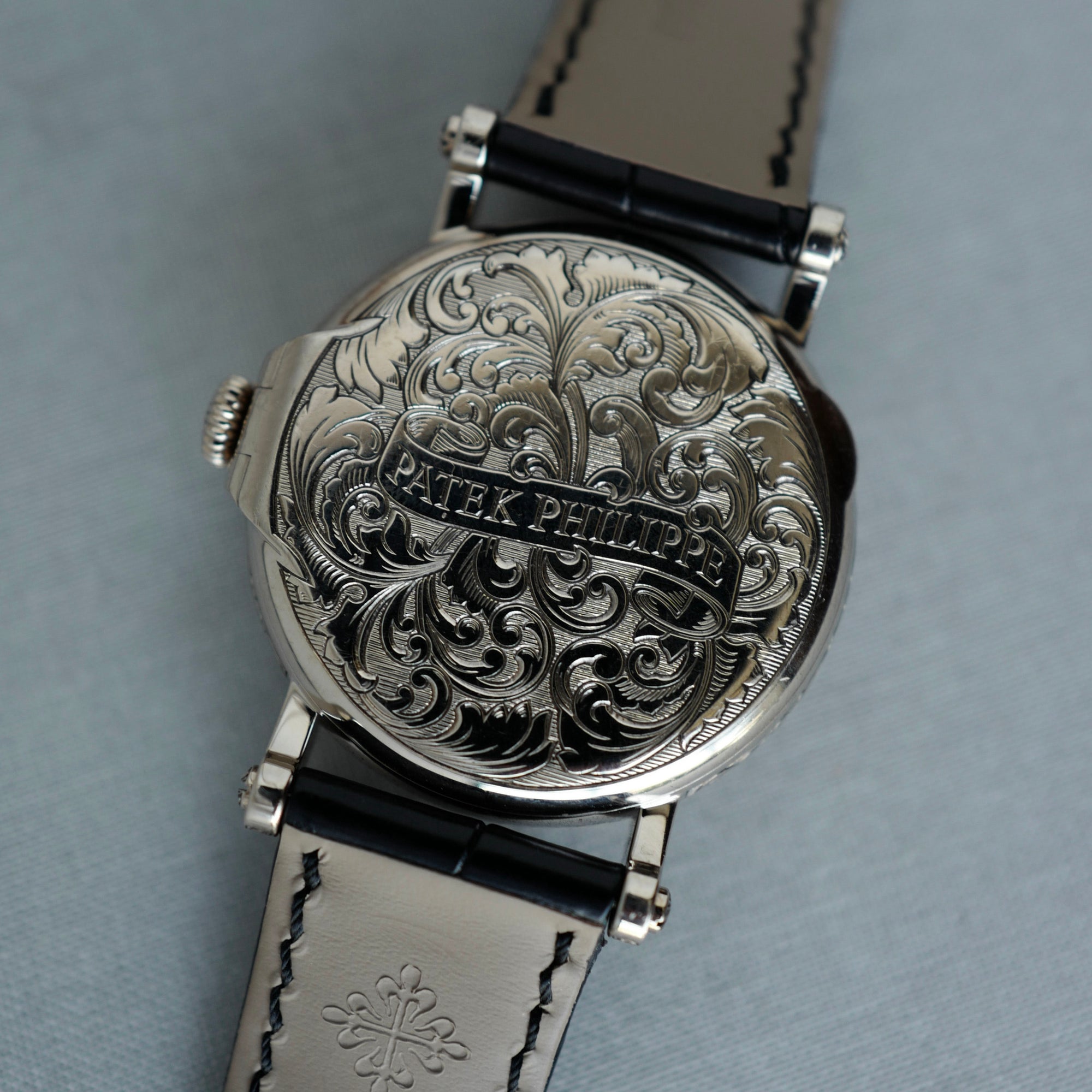 Patek Philippe - Patek Philippe White Gold Perpetual Engraved Ref. 5160 - The Keystone Watches