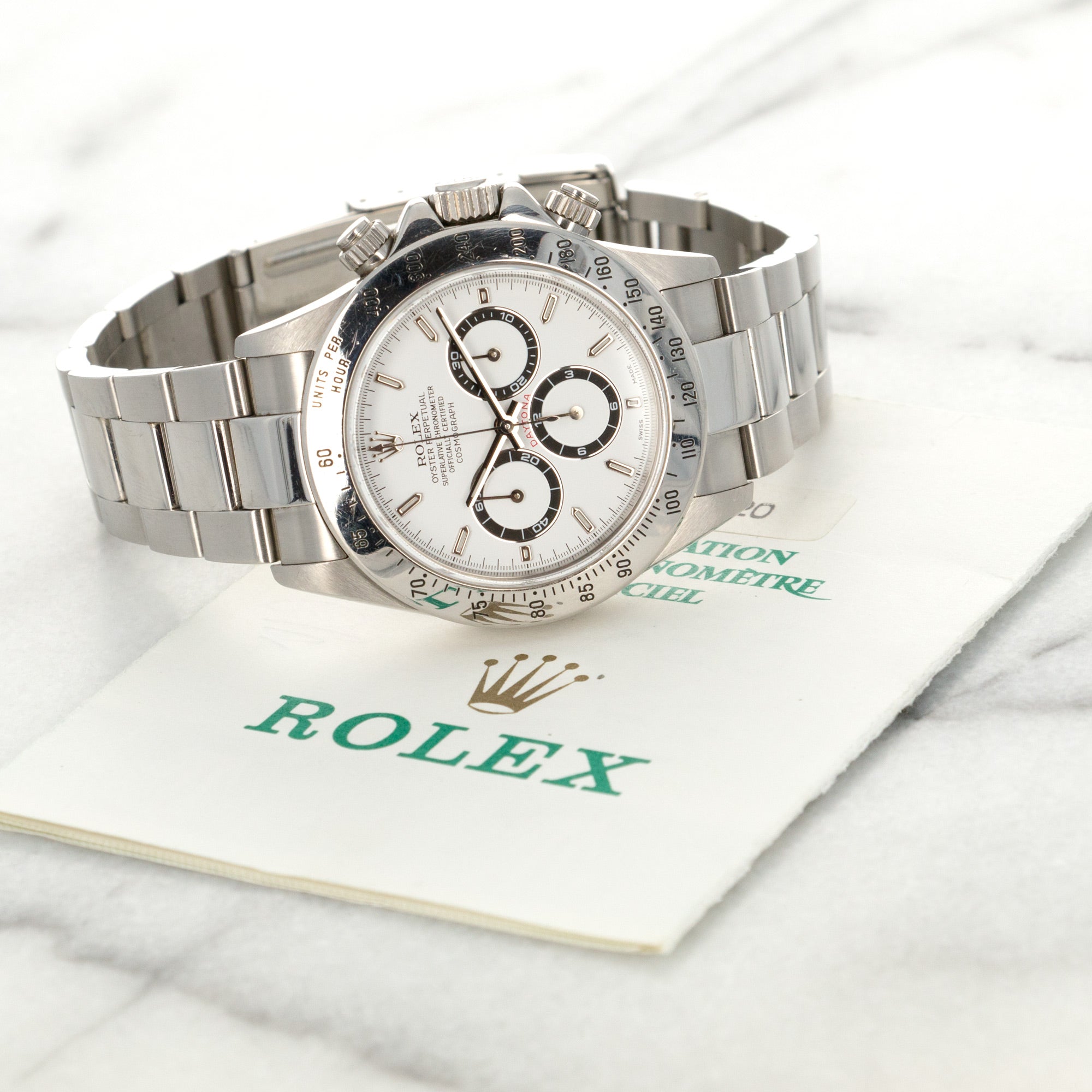 Rolex - Rolex Steel Zenith Daytona Ref. 16520 with Original Warranty Paper - The Keystone Watches