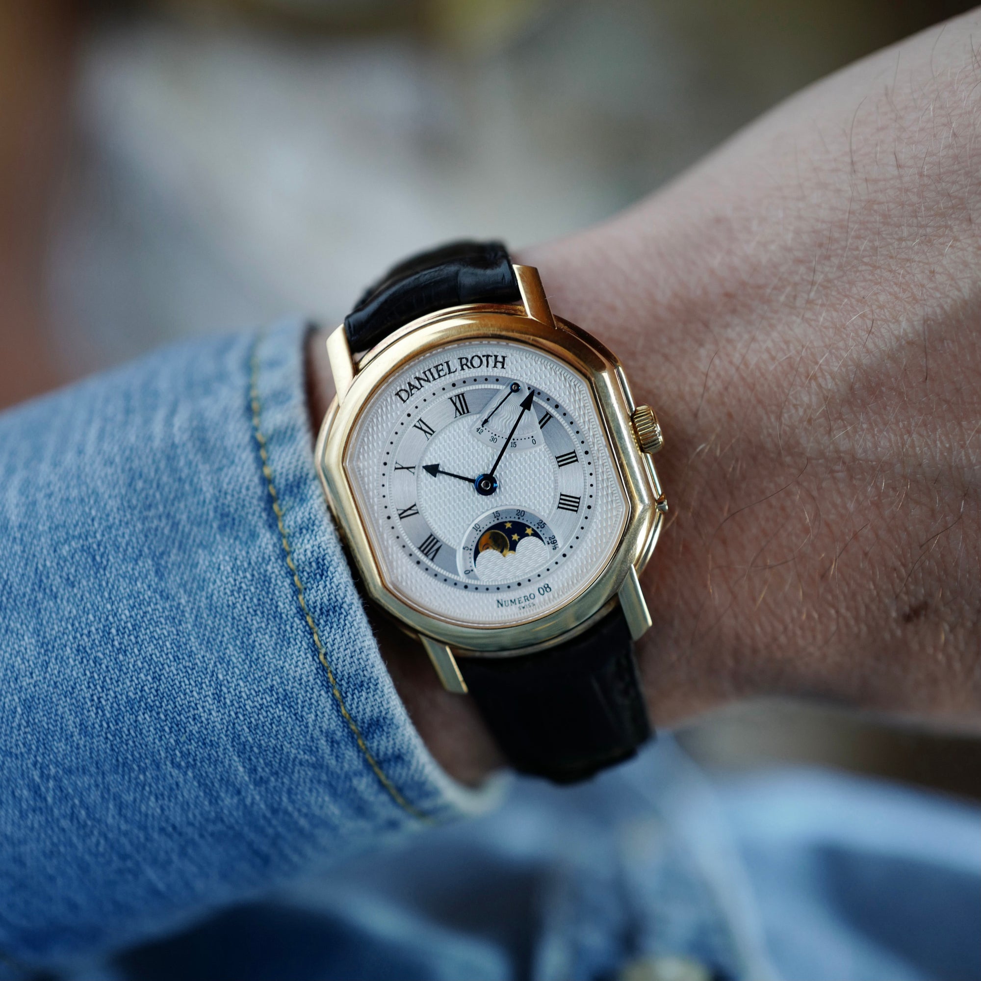 Daniel Roth - Daniel Roth Yellow Gold Moonphase Power Reserve Watch - The Keystone Watches