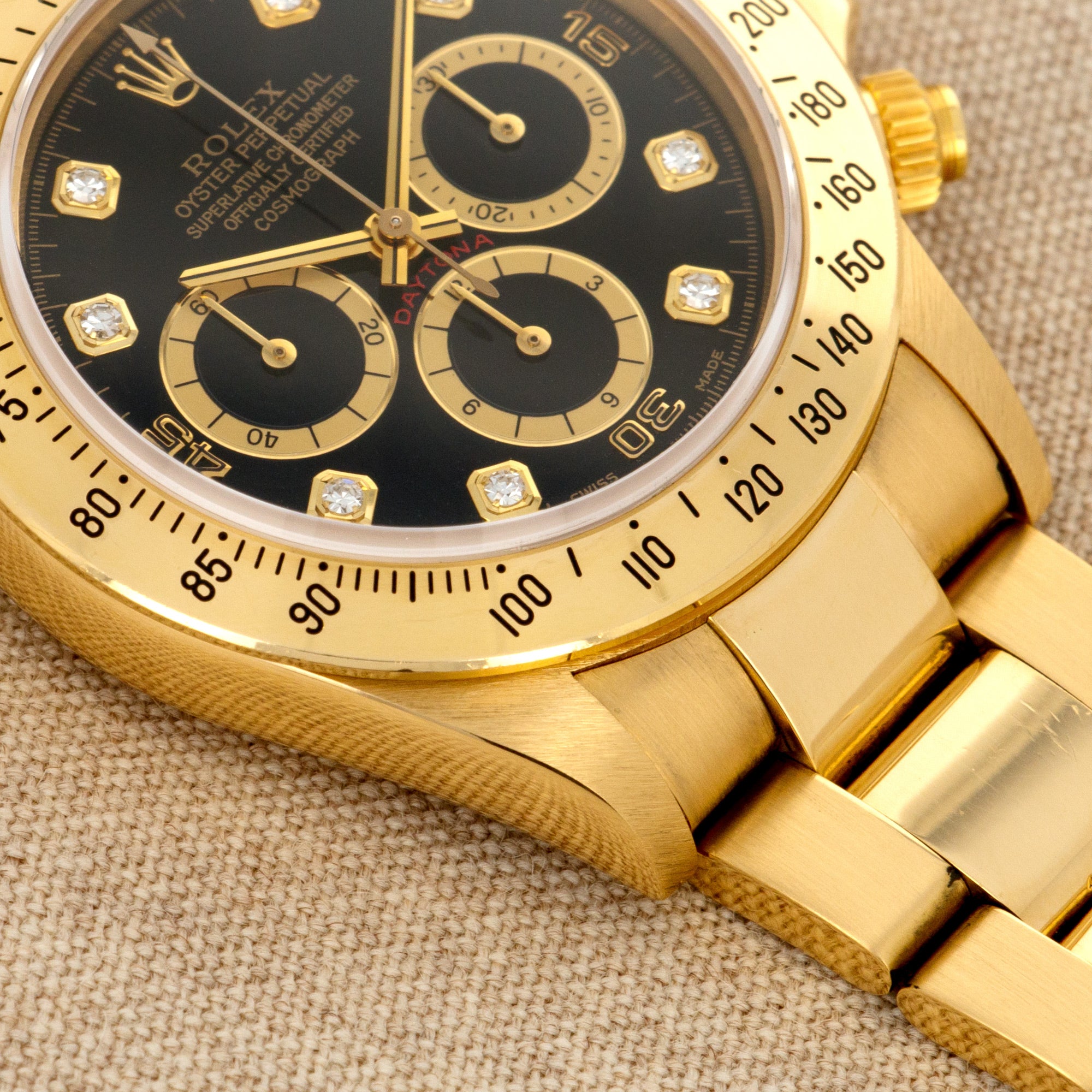 Rolex - Rolex Yellow Gold Zenith Daytona Ref. 16528 with Black Diamond Dial - The Keystone Watches