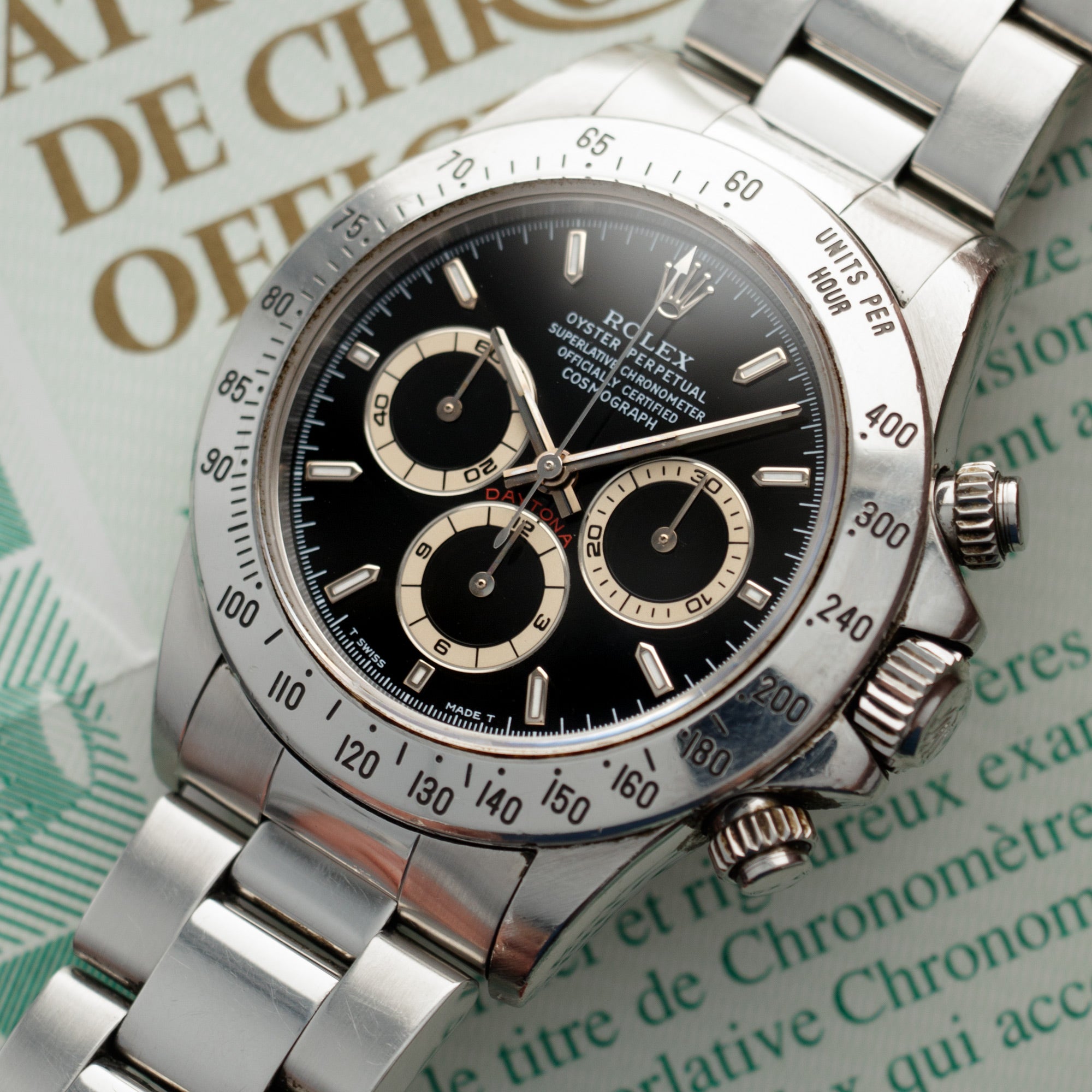 Rolex - Rolex Steel Zenith Daytona Ref 16520 with Original Warranty - The Keystone Watches