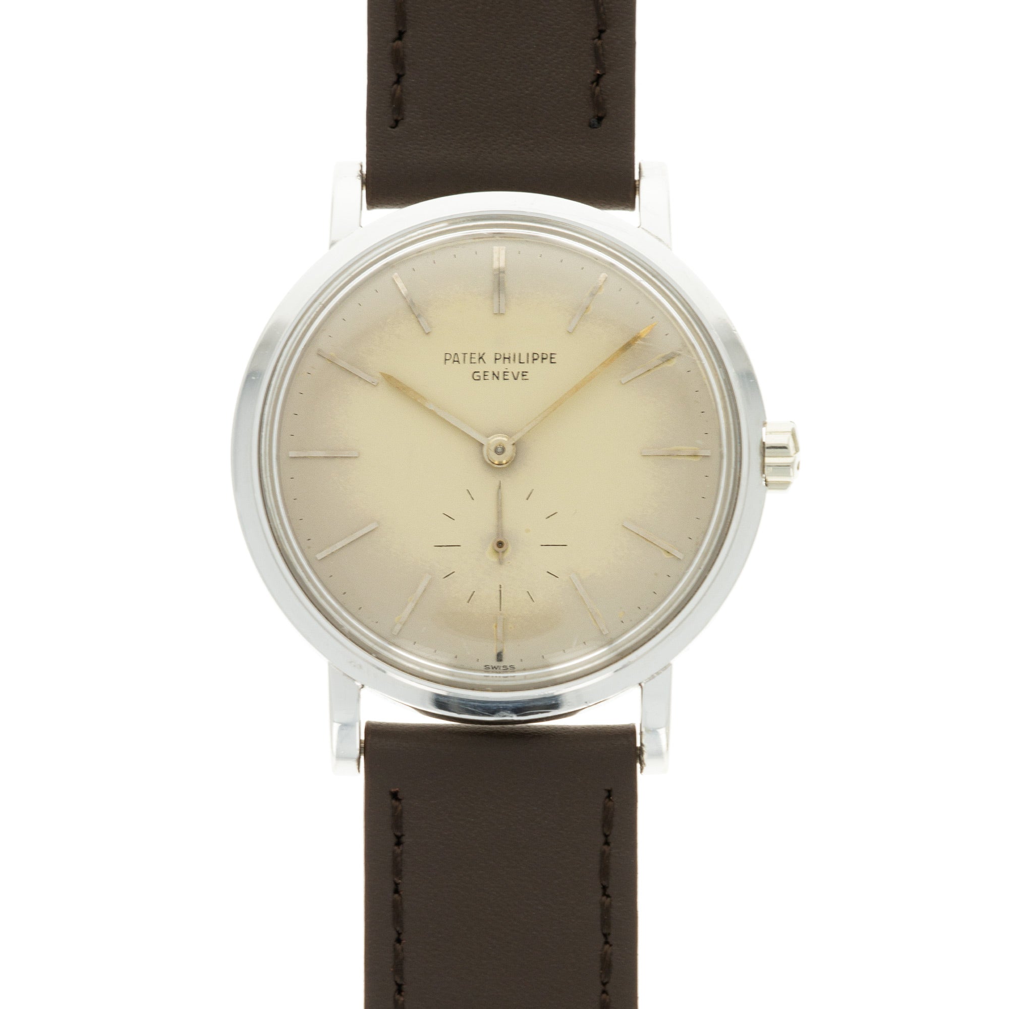 Patek Philippe - Patek Philippe White Gold Calatrava Watch Ref. 3429 with Attractive Aged Dial - The Keystone Watches