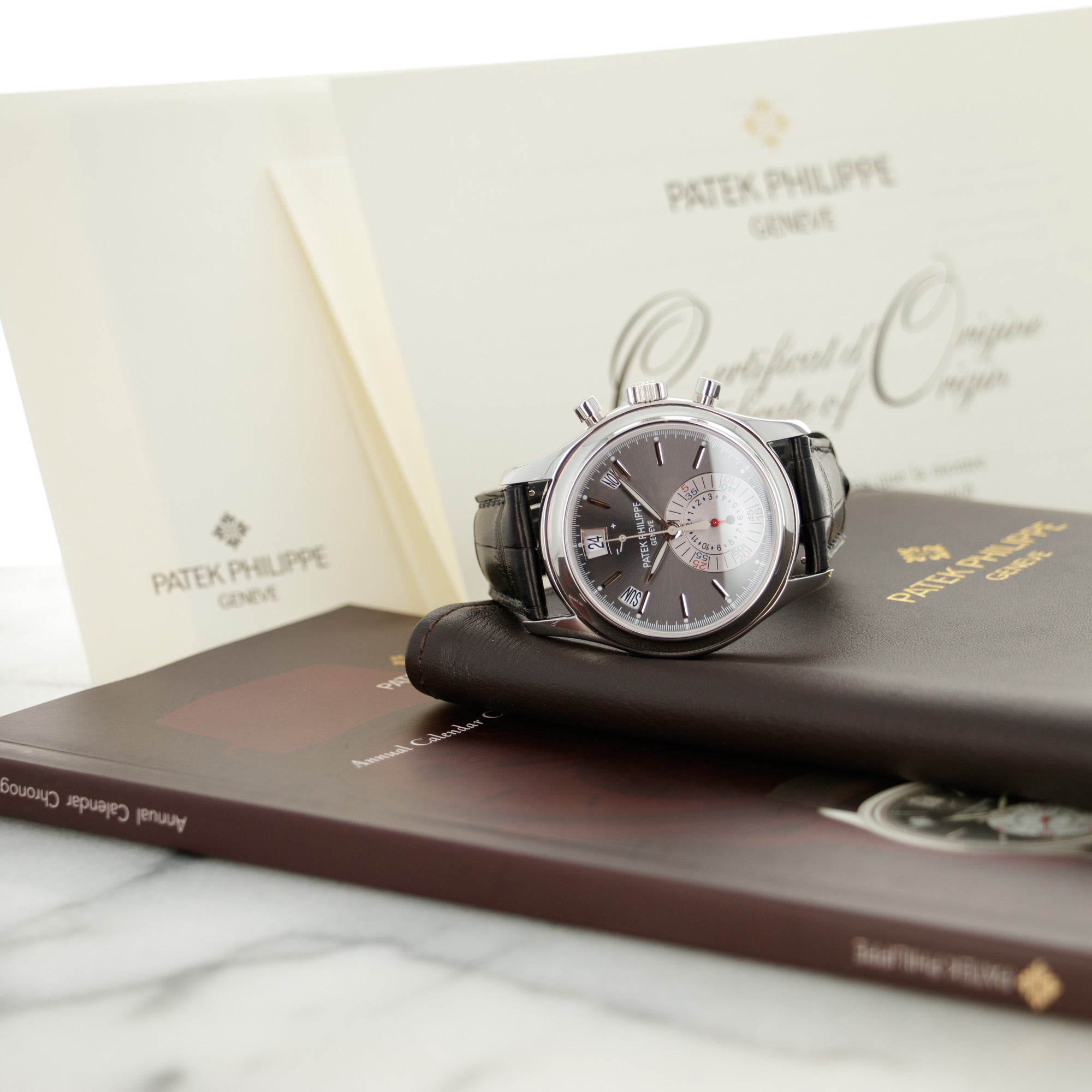 Patek Philippe - Patek Philippe Platinum Annual Calendar Chronograph Ref. 5960 - The Keystone Watches