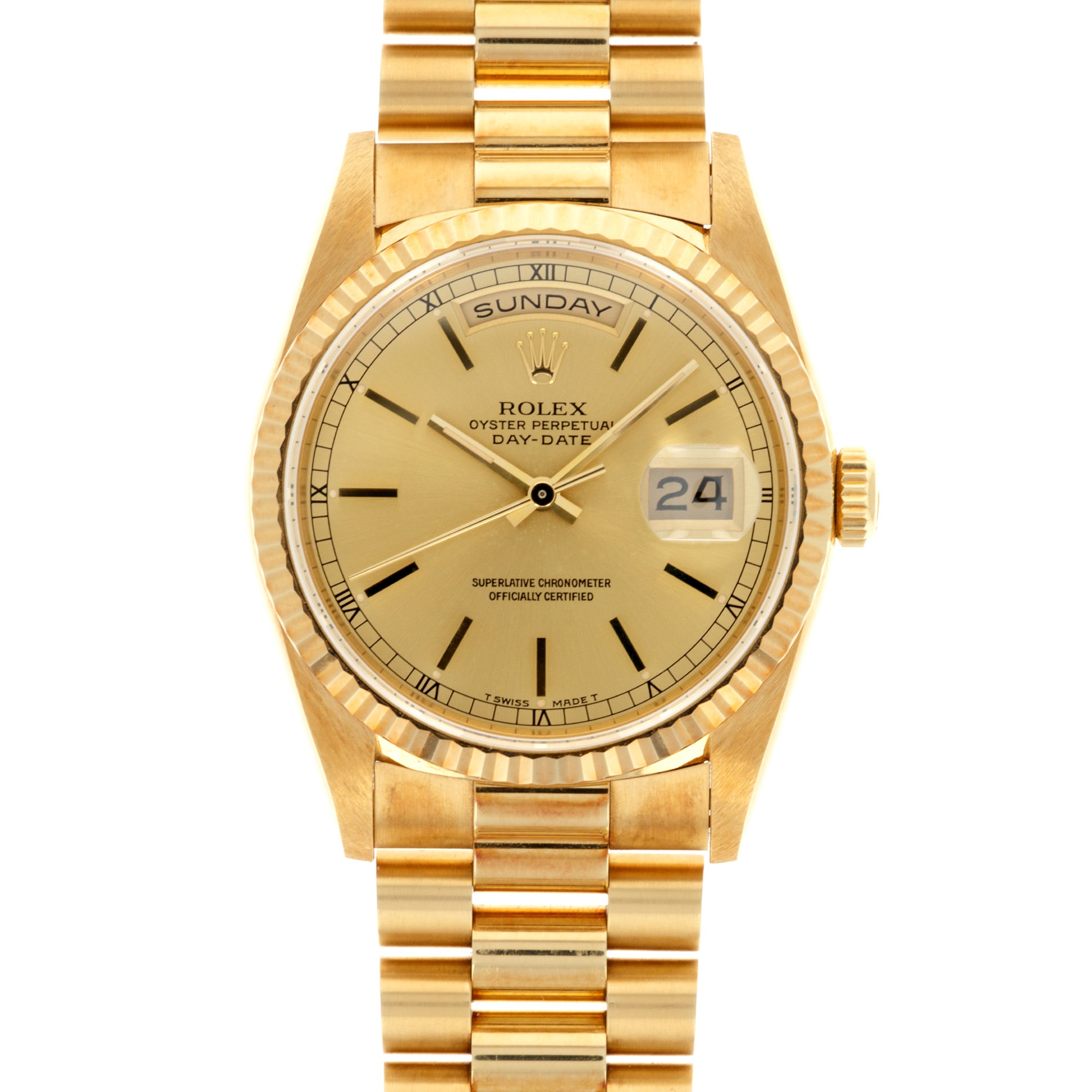 Rolex - Rolex Yellow Gold Day-Date Watch Ref. 18238, Like New Old Stock - The Keystone Watches