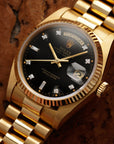 Rolex - Rolex Yellow Gold Day-Date Ref. 18038 with Black Diamond Dial - The Keystone Watches