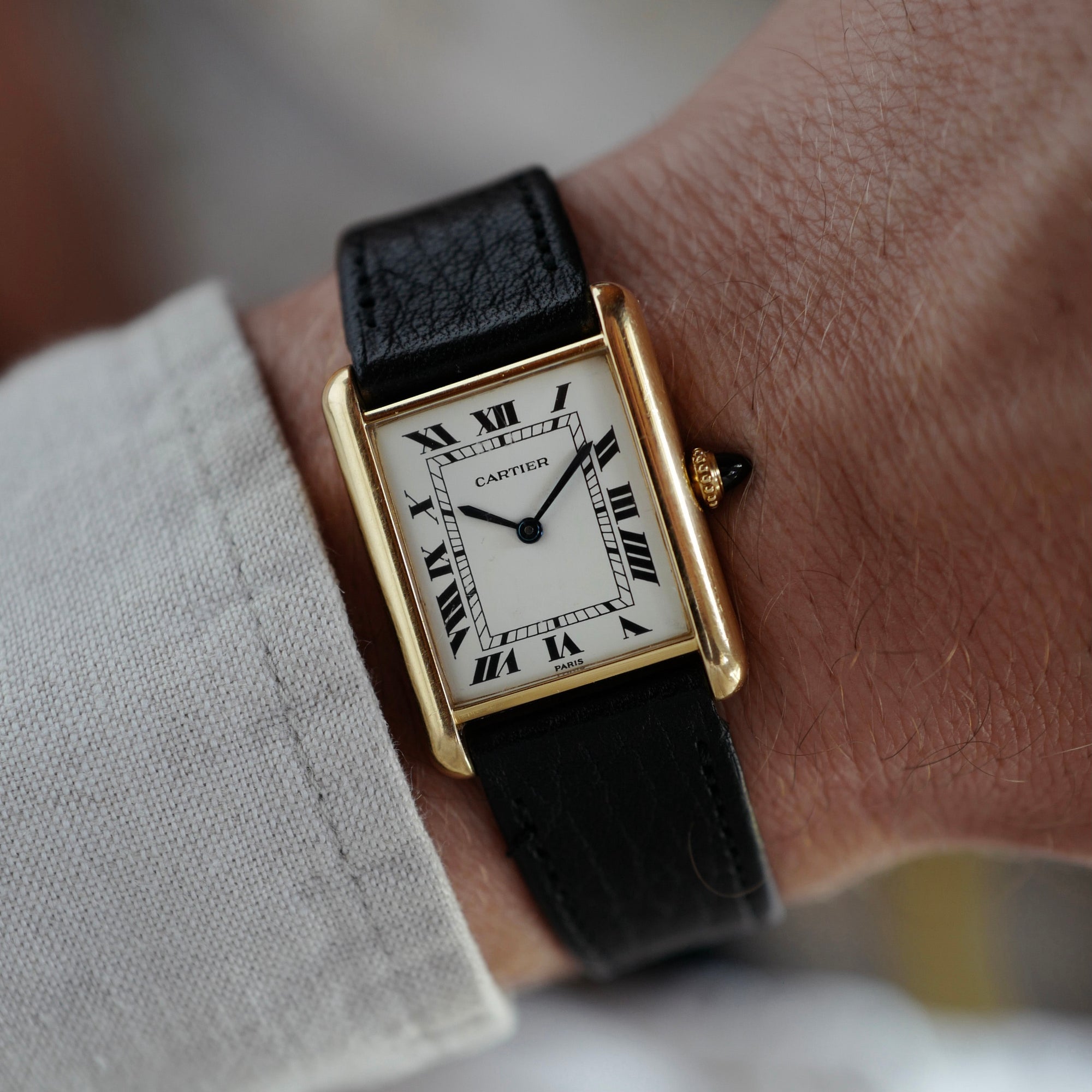 Cartier - Cartier Yellow Gold Tank Paris Mechanical Watch - The Keystone Watches