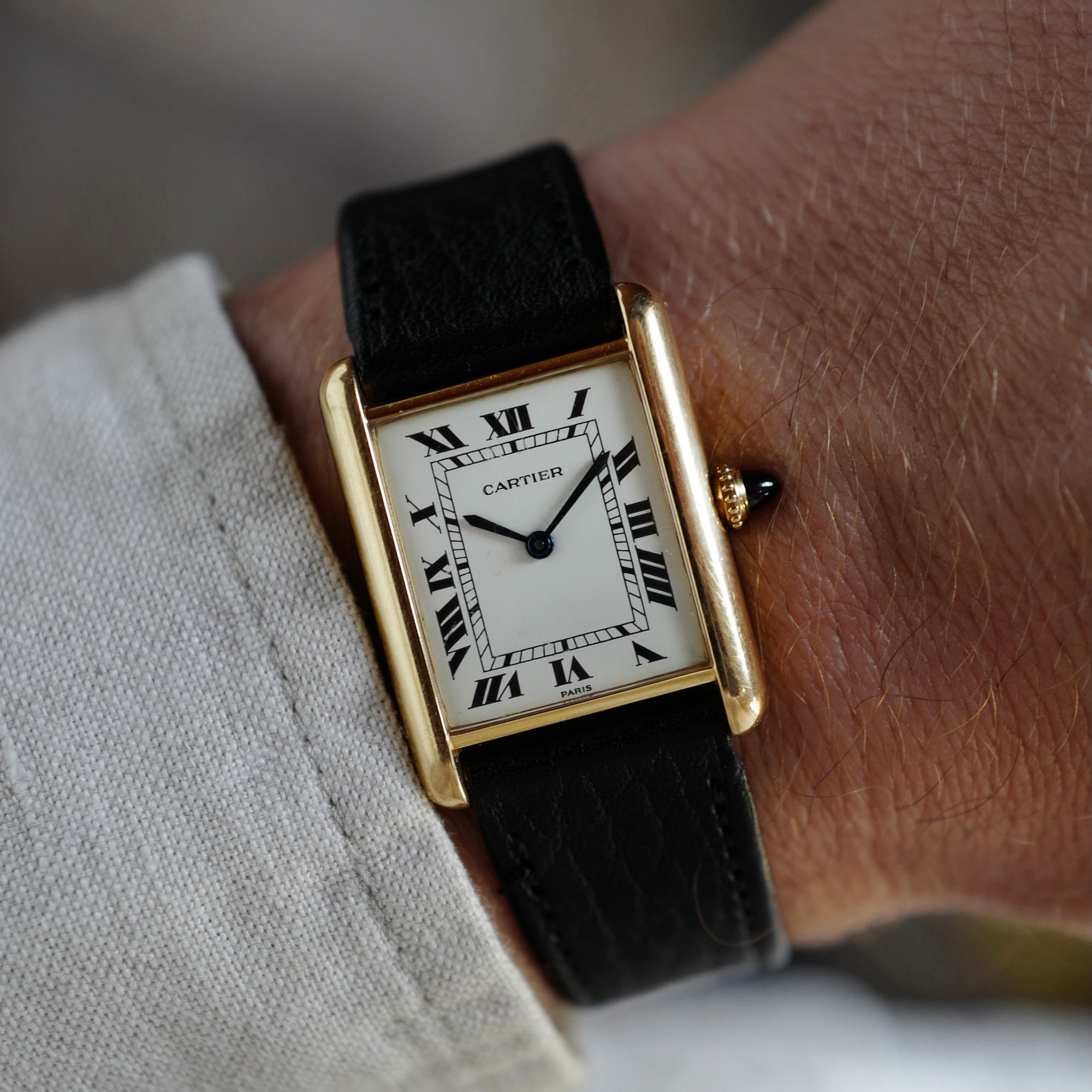 Cartier - Cartier Yellow Gold Tank Paris Mechanical Watch - The Keystone Watches