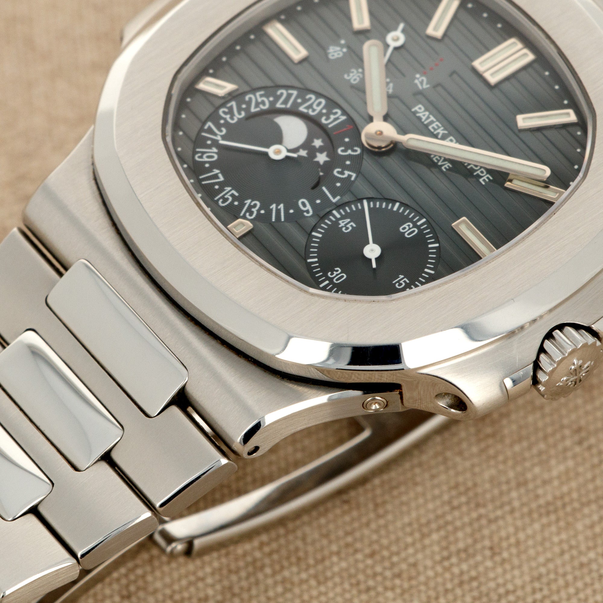 Patek Philippe - Patek Philippe Nautilus Moonphase Watch Ref. 5712 with Original Box and Papers - The Keystone Watches