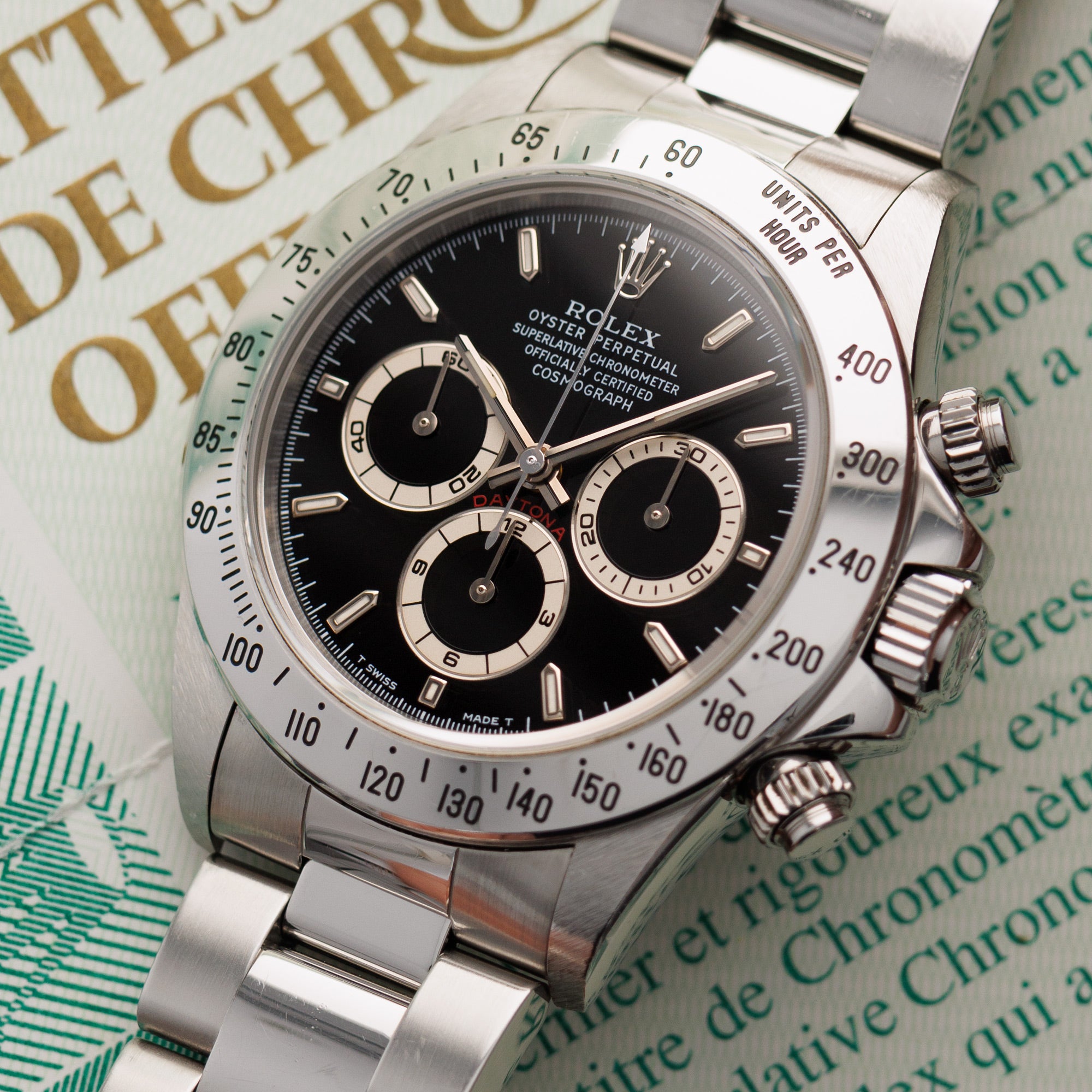 Rolex - Rolex Steel Zenith Daytona Chronograph Ref. 16520 with Original Warranty - The Keystone Watches