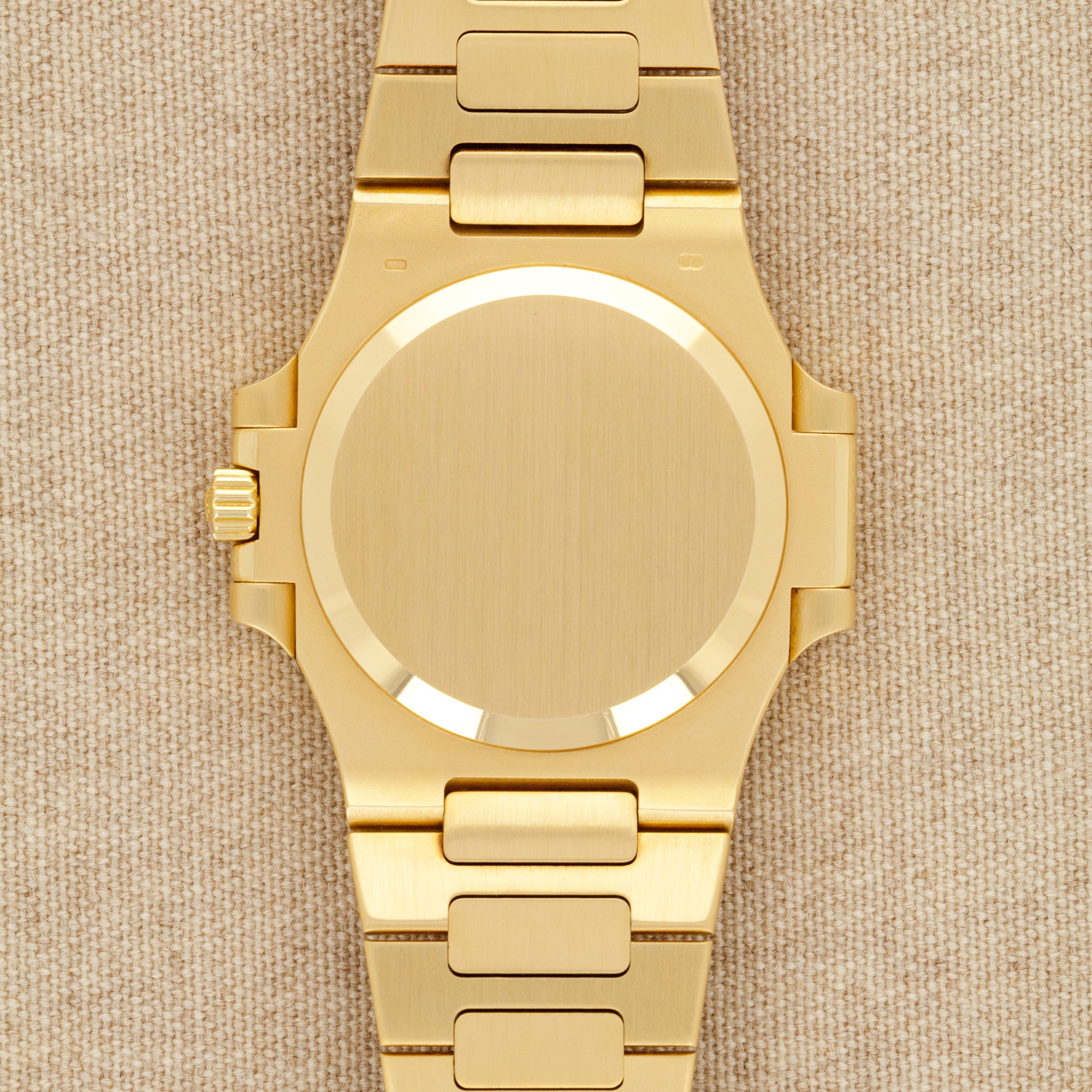 Patek Philippe - Patek Philippe Yellow Gold Nautilus Watch Ref. 3800 with Rare White Roman Numerals Dial - The Keystone Watches