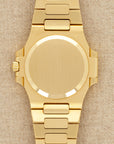 Patek Philippe - Patek Philippe Yellow Gold Nautilus Watch Ref. 3800 with Rare White Roman Numerals Dial - The Keystone Watches