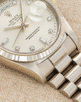 Rolex - Rolex White Gold Day-Date Ref. 18239 with Diamond Markers - The Keystone Watches