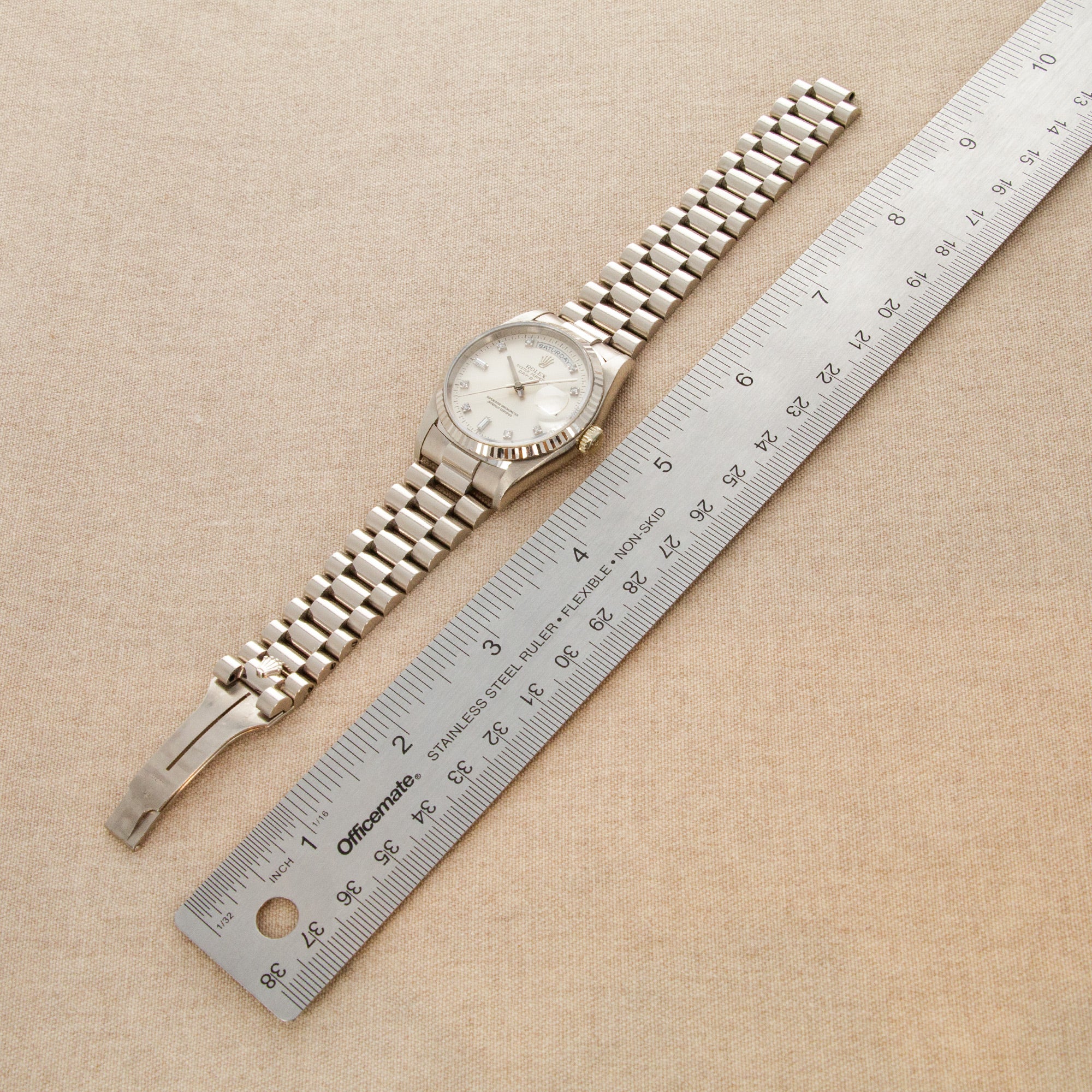 Rolex - Rolex White Gold Day-Date Ref. 18239 with Diamond Markers - The Keystone Watches