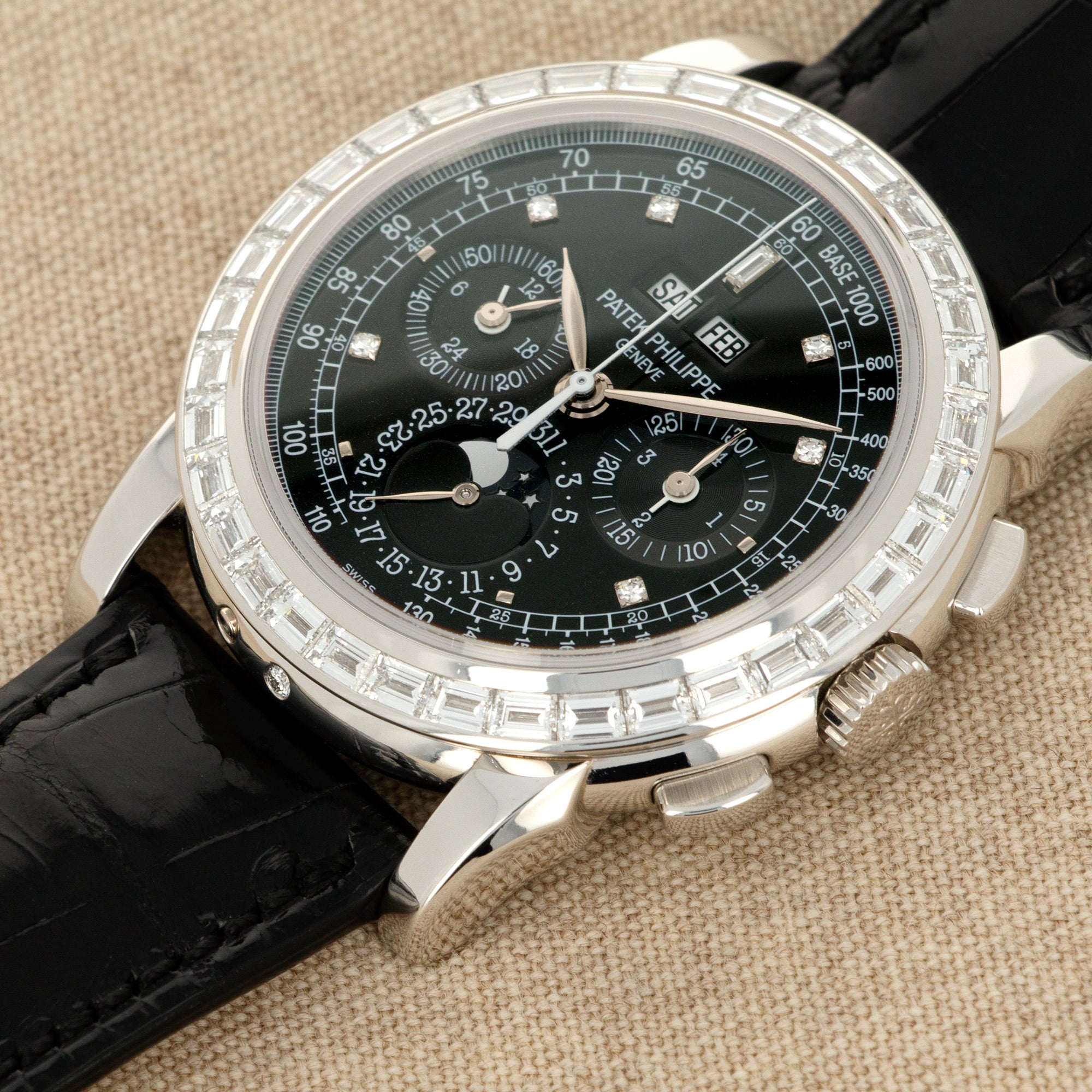 Patek Philippe - Patek Philippe Platinum Perpetual Calendar Diamond Watch Ref. 5971 - The Keystone Watches