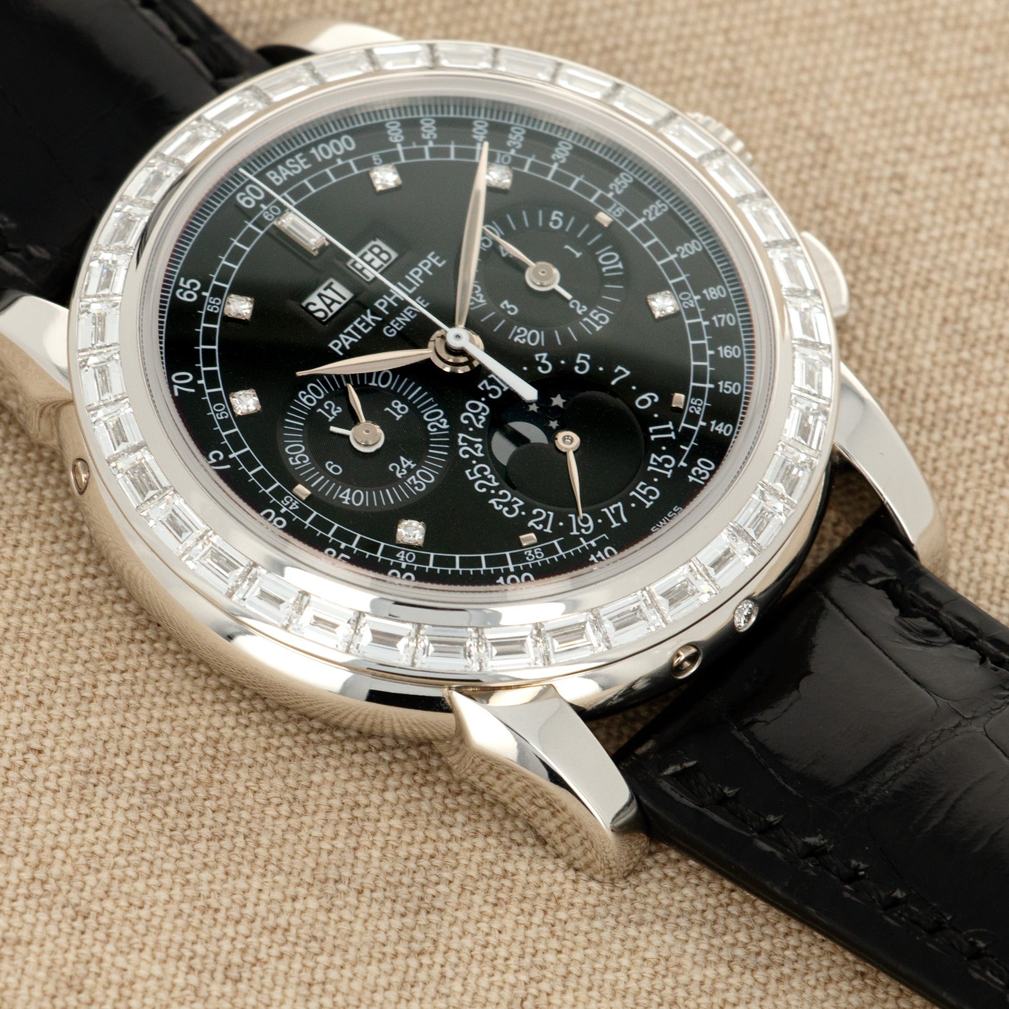 Patek Philippe - Patek Philippe Platinum Perpetual Calendar Diamond Watch Ref. 5971 - The Keystone Watches