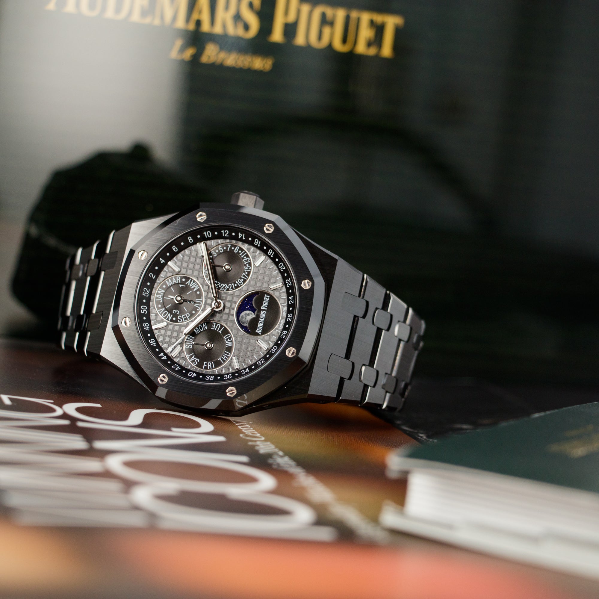 Audemars Piguet - Audemars Piguet Ceramic Royal Oak Perpetual Watch Ref. 26579CE - The Keystone Watches