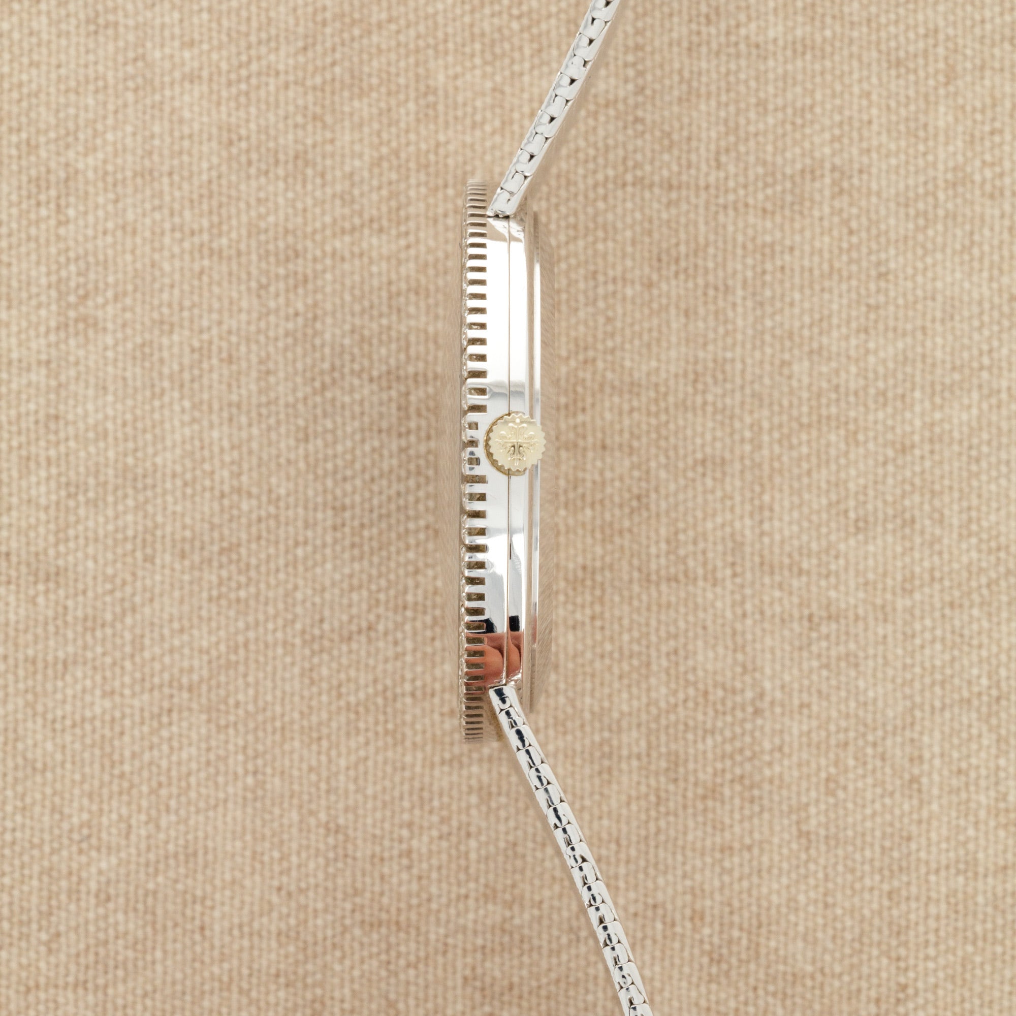 Patek Philippe - Patek Philippe White Gold Calatrava Watch Ref. 3759 with Original Diamond Bezel and Dial - The Keystone Watches