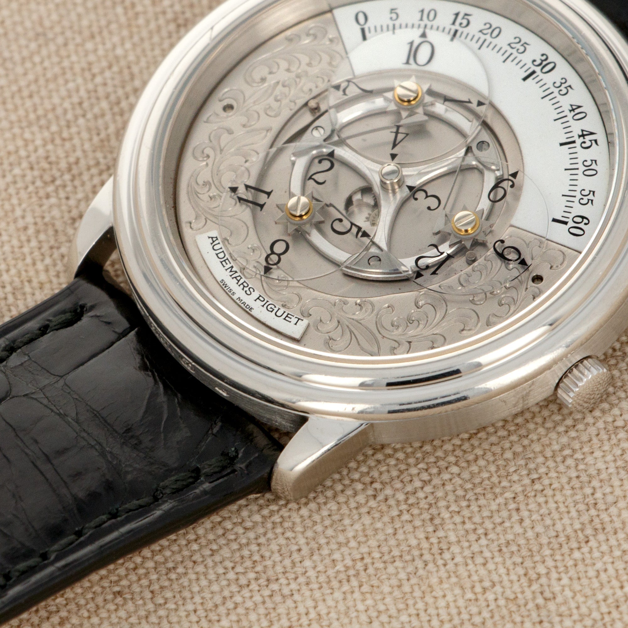 Audemars Piguet - Audemars Piguet Platinum Star Wheel Engraved Dial Ref. 25720 - The Keystone Watches