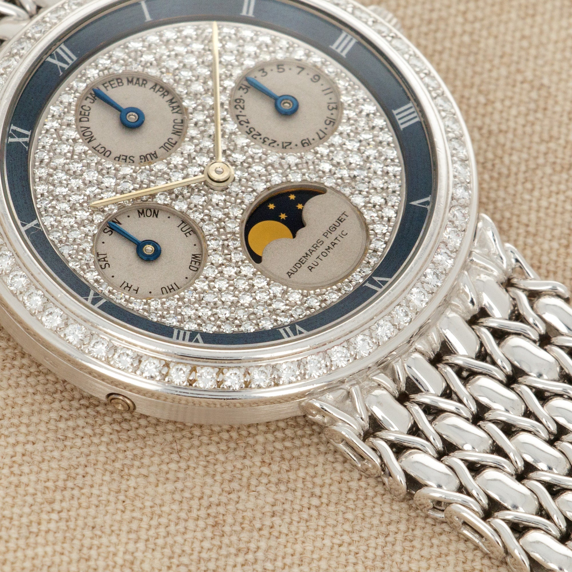 Audemars Piguet - Audemars Piguet White Gold Perpetual Calendar Diamond Watch Ref. 25618 - The Keystone Watches
