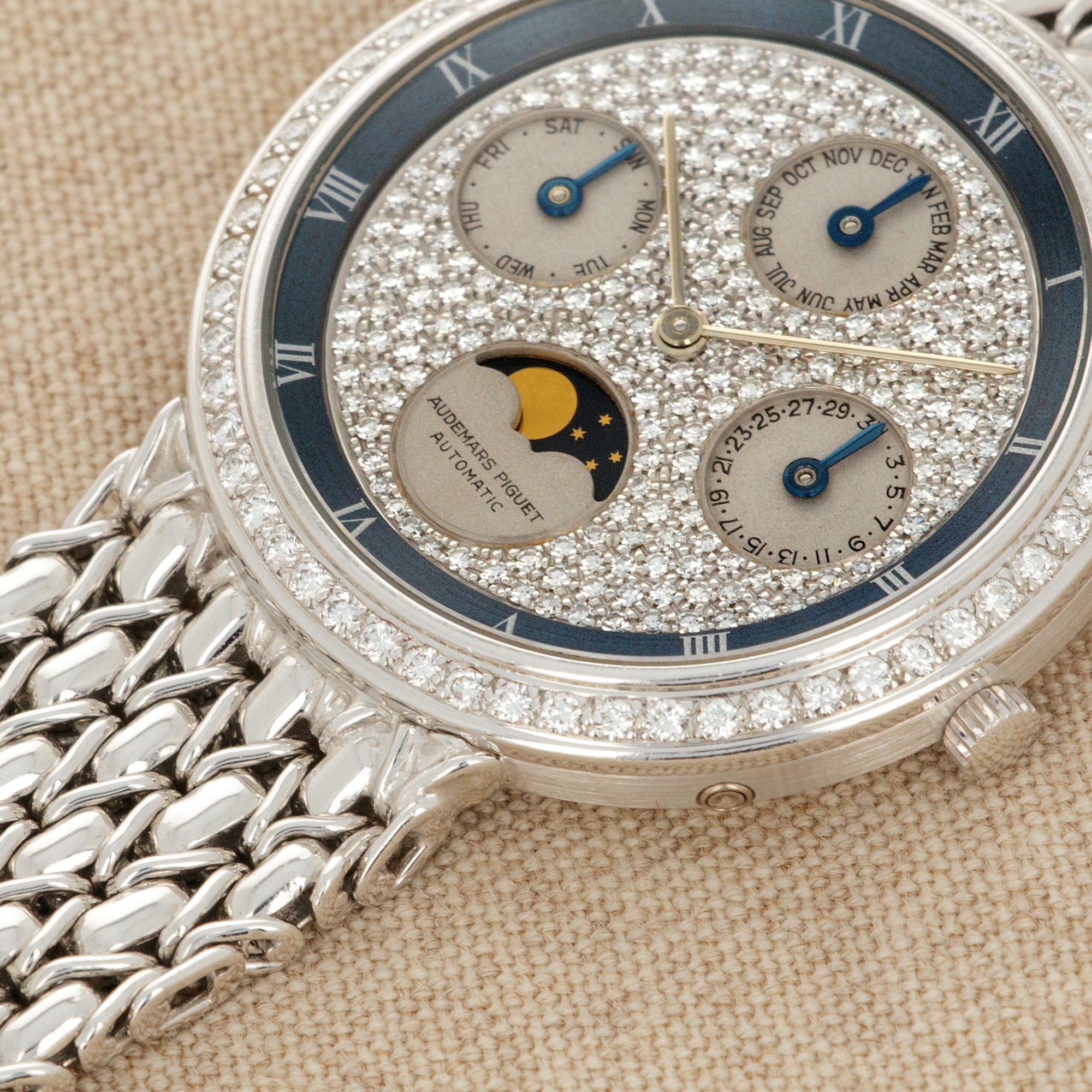 Audemars Piguet - Audemars Piguet White Gold Perpetual Calendar Diamond Watch Ref. 25618 - The Keystone Watches