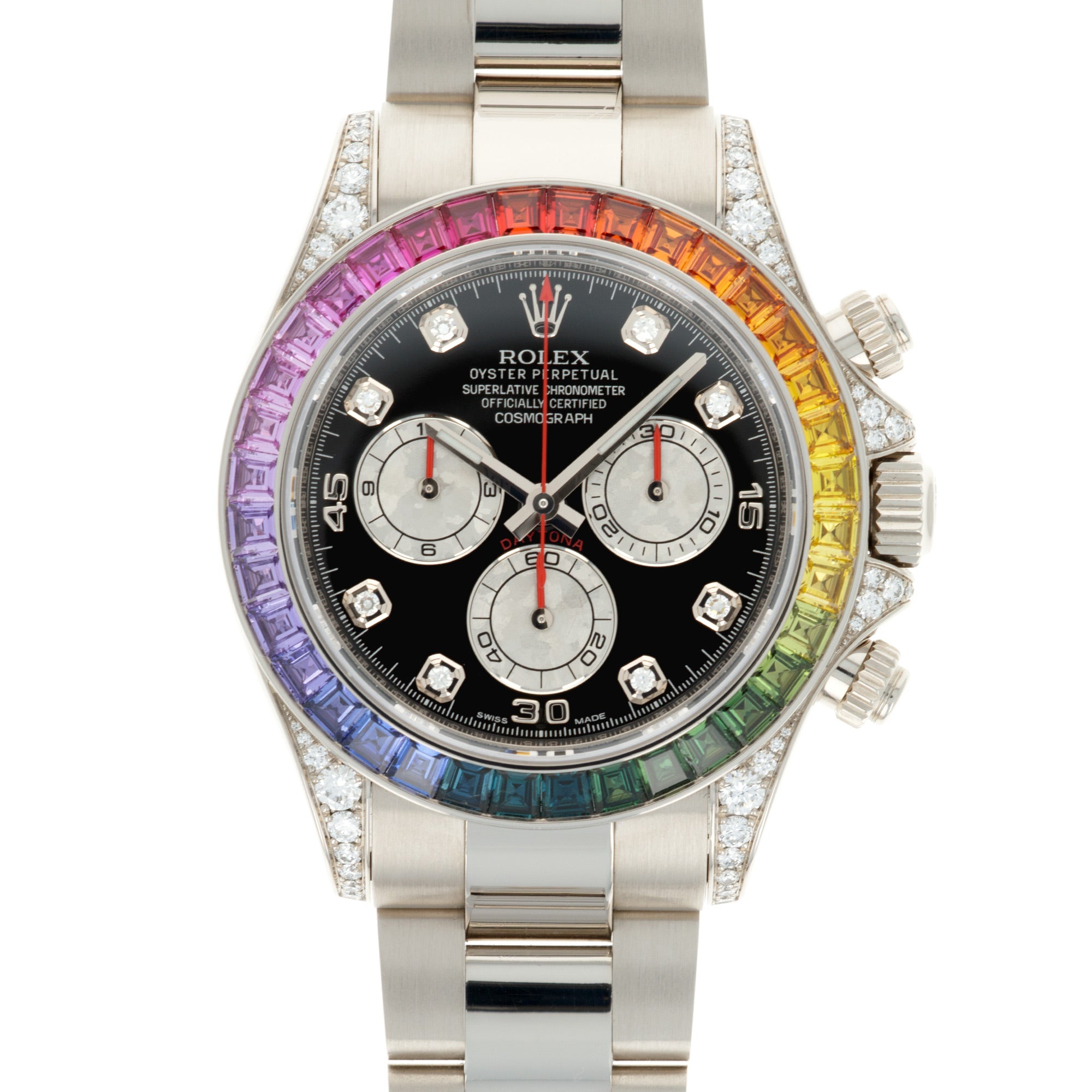 Rolex - Rolex White Gold Rainbow Daytona Watch Ref. 116599 - The Keystone Watches