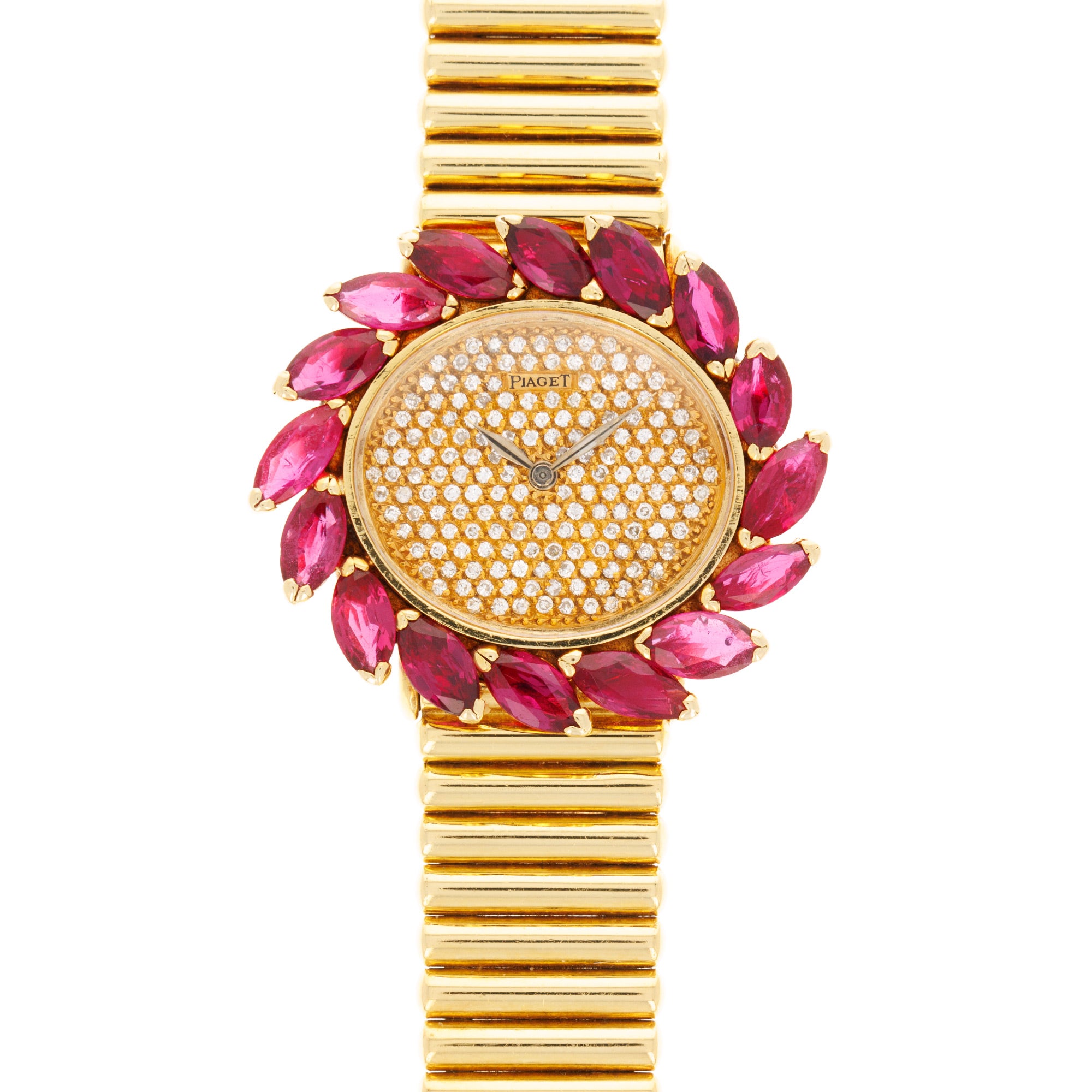 Piaget - Piaget Yellow Gold Ruby & Diamond Watch Ref. 98170 - The Keystone Watches