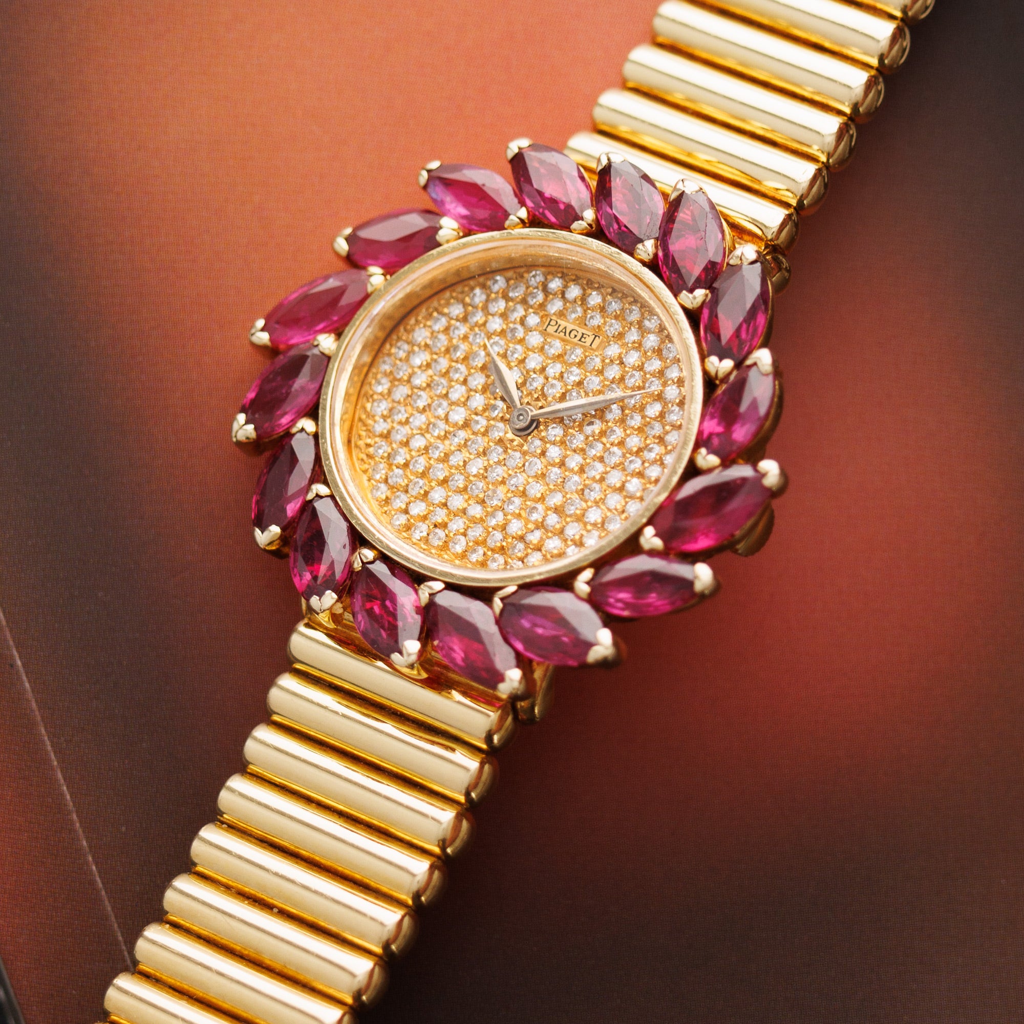 Piaget - Piaget Yellow Gold Ruby & Diamond Watch Ref. 98170 - The Keystone Watches