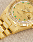 Rolex - Rolex Yellow Gold Day-Date Ref. 18238 with Emerald String Dial - The Keystone Watches