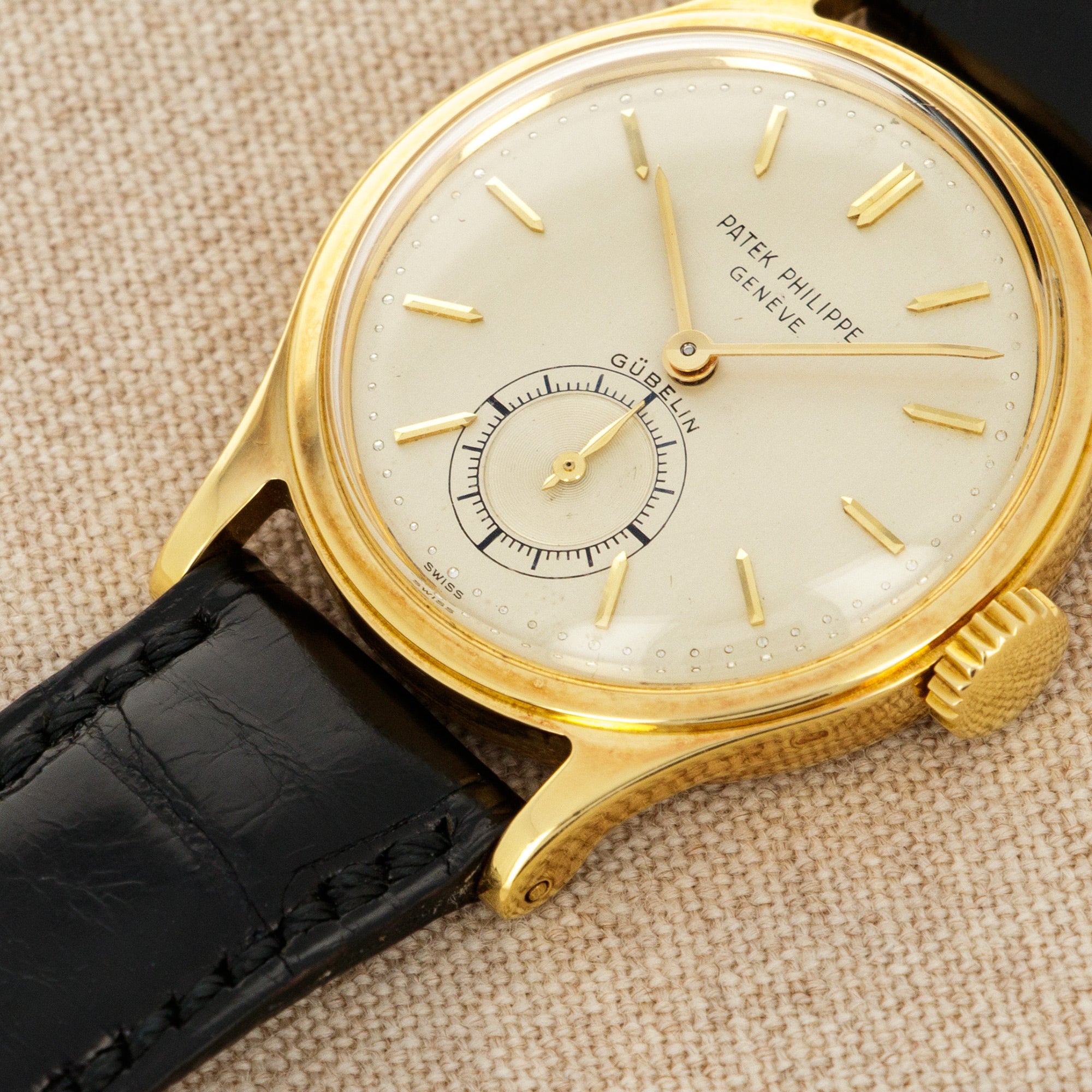 Patek Philippe - Patek Philippe Yellow Gold Calatrava Ref. 2451, Retailed by Gubelin - The Keystone Watches