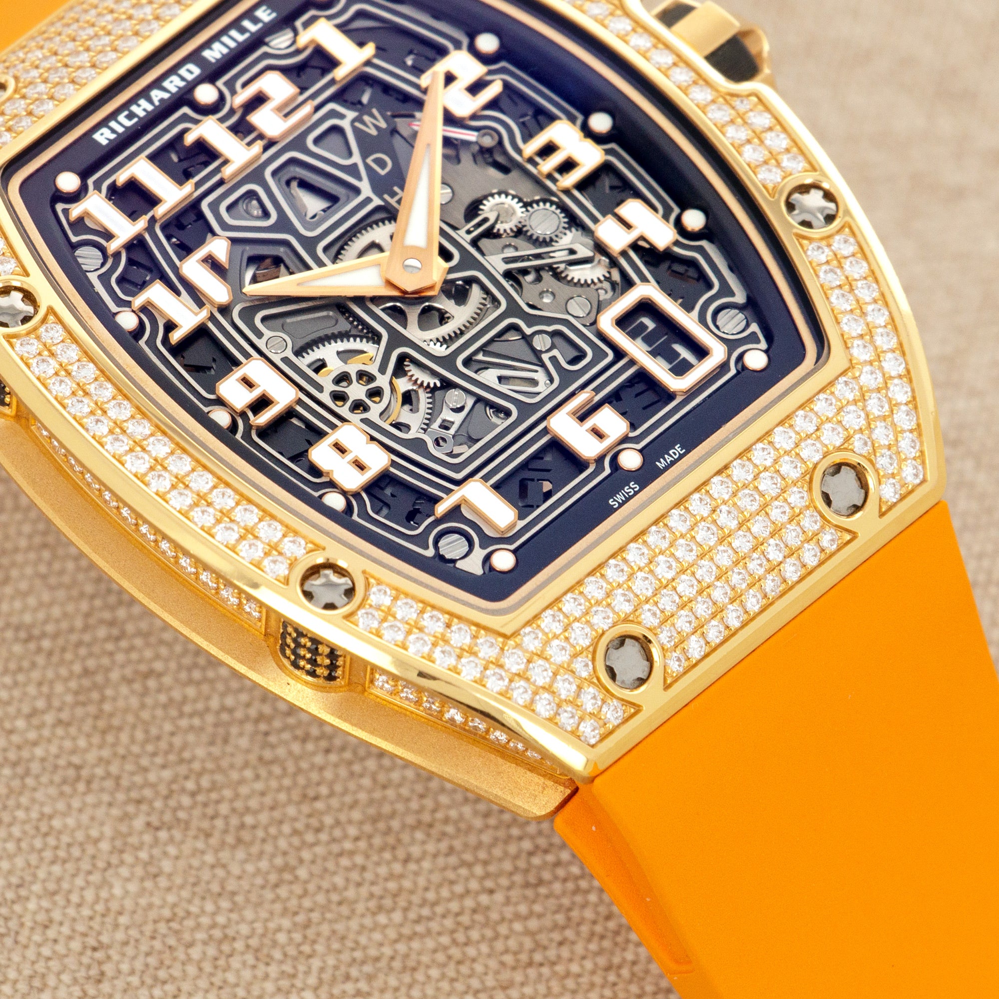 Richard Mille - Richard Mille Rose Gold RM67-01 with Factory Pave Diamond Case - The Keystone Watches