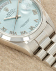 Rolex - Rolex Platinum Ice Blue Day-Date Ref. 18206 - The Keystone Watches