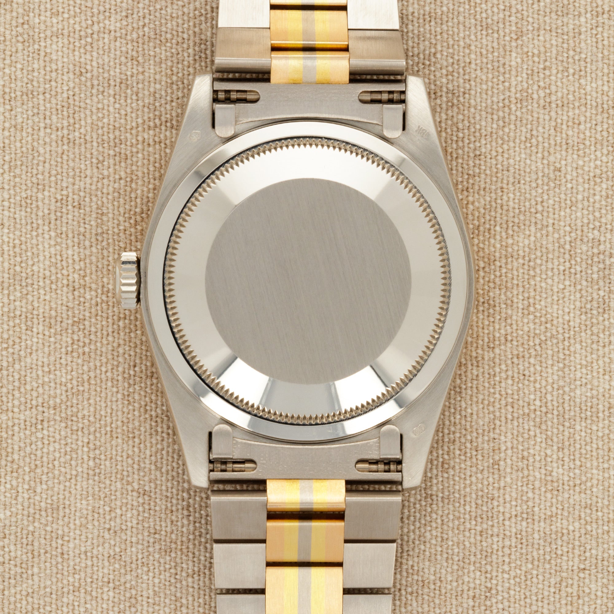 Rolex - Rolex Tridor Day-Date Ref. 18239 with Mother of Pearl and Baguette Diamond Dial - The Keystone Watches