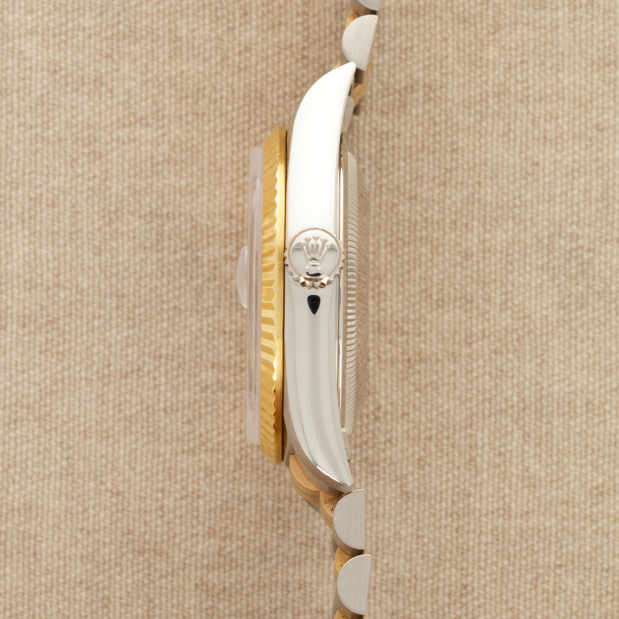 Rolex - Rolex Tridor Day-Date Ref. 18239 with Mother of Pearl and Baguette Diamond Dial - The Keystone Watches