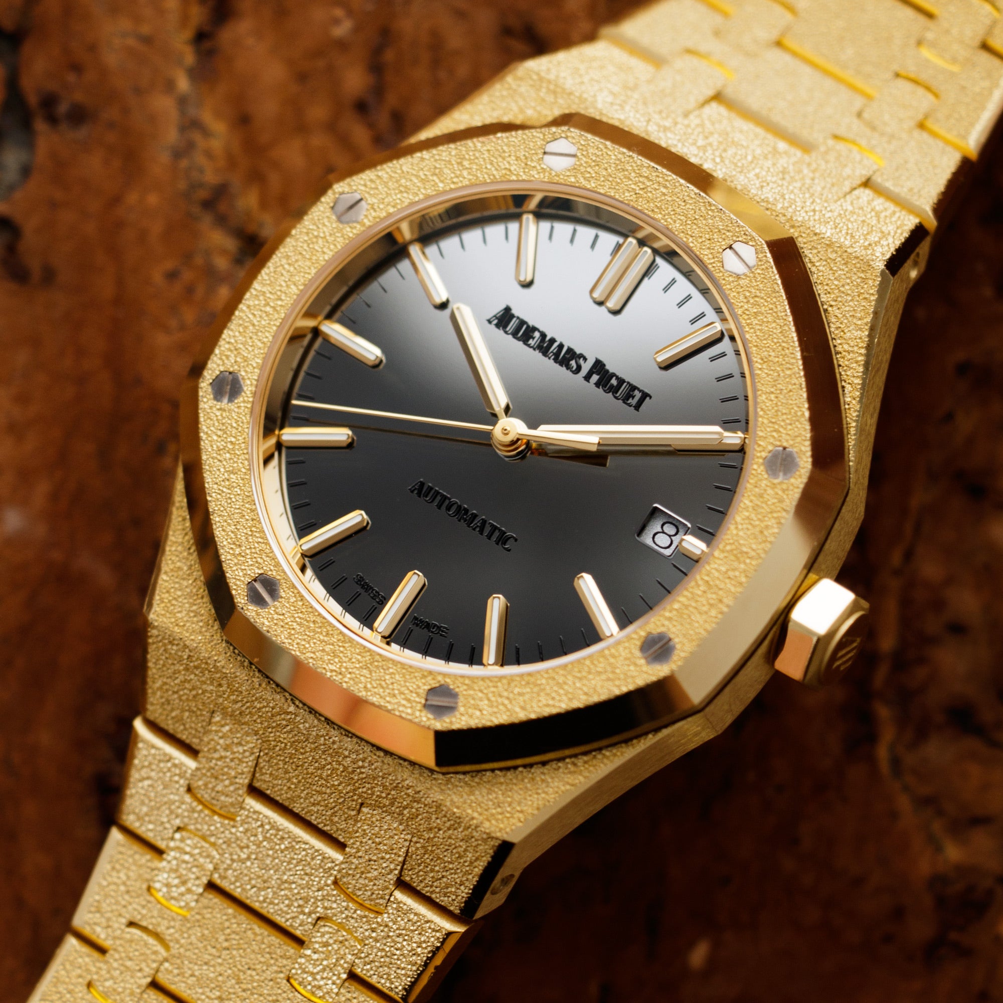 Audemars Piguet - Audemars Piguet Frosted Yellow Gold Carolina Bucci Royal Oak Ref. 15454 - The Keystone Watches