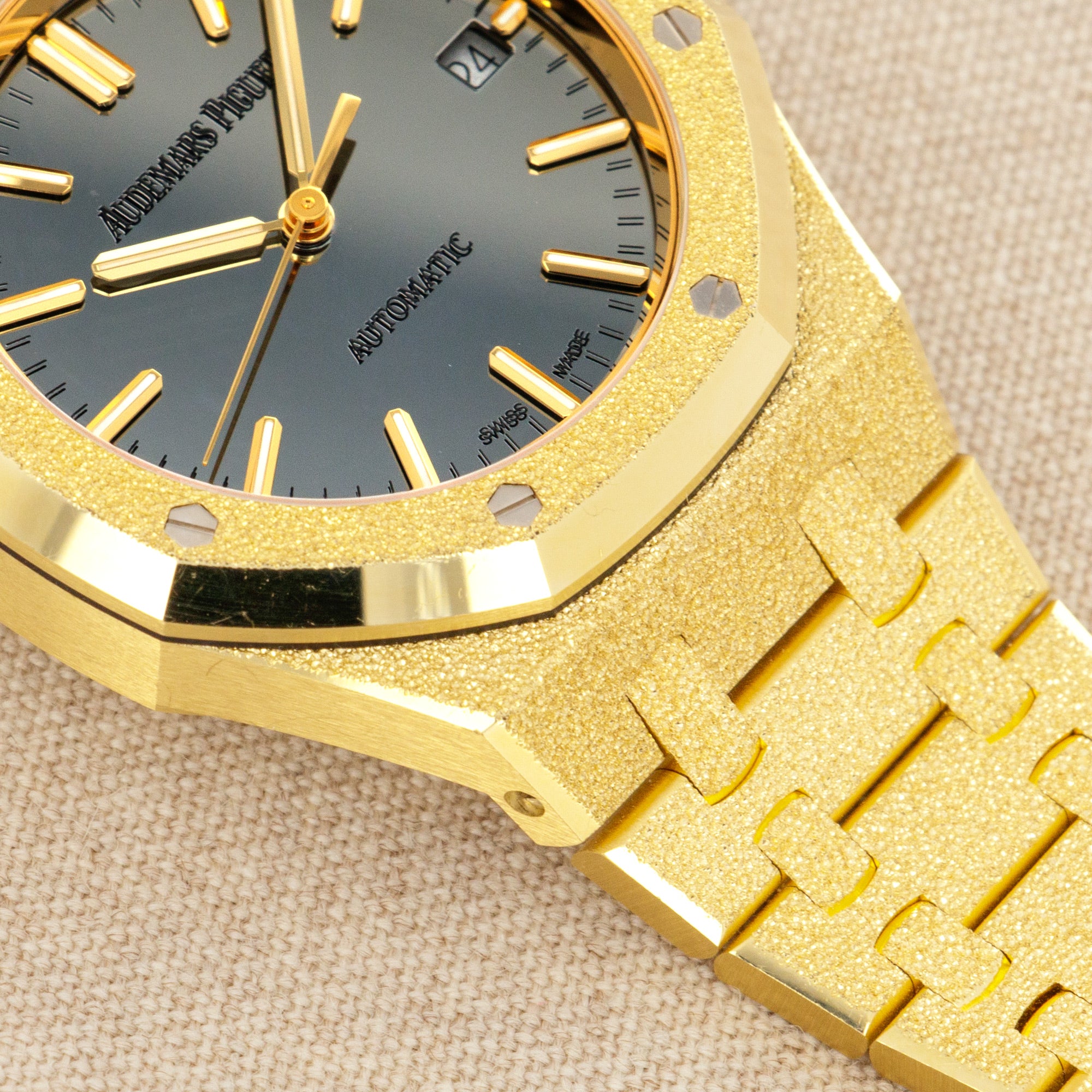 Audemars Piguet - Audemars Piguet Frosted Yellow Gold Carolina Bucci Royal Oak Ref. 15454 - The Keystone Watches