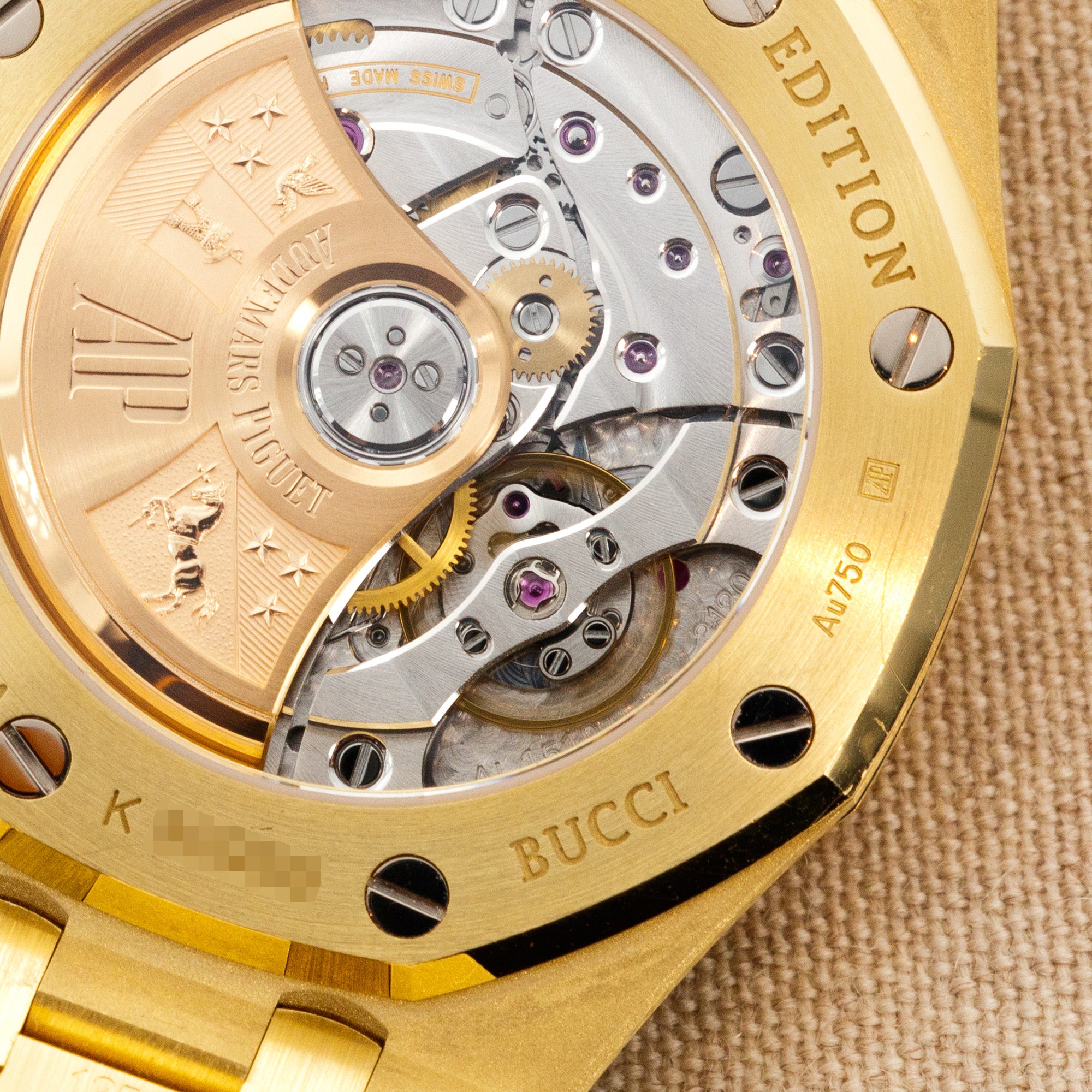 Audemars Piguet - Audemars Piguet Frosted Yellow Gold Carolina Bucci Royal Oak Ref. 15454 - The Keystone Watches