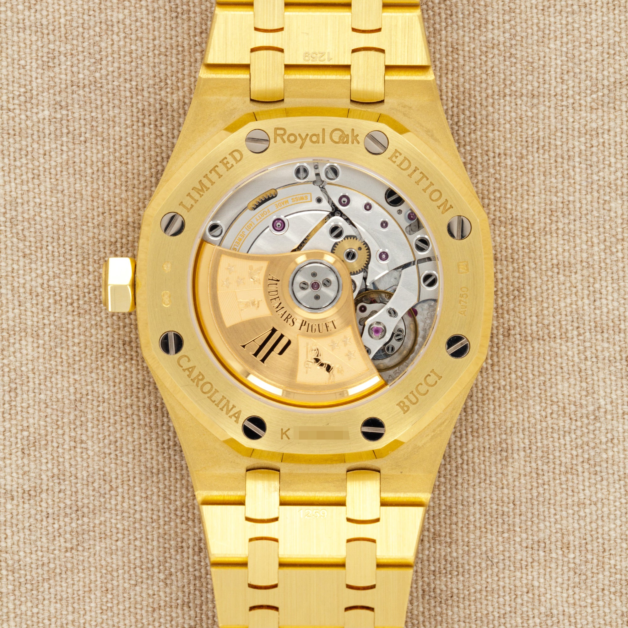 Audemars Piguet - Audemars Piguet Frosted Yellow Gold Carolina Bucci Royal Oak Ref. 15454 - The Keystone Watches