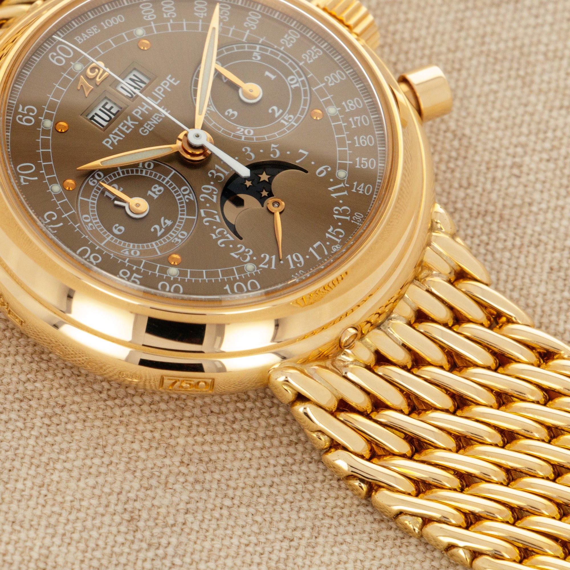 Patek Philippe - Patek Philippe Rose Gold Perpetual Calendar Watch Ref. 3970 with Rare Brown, Breguet Numeral Dial - The Keystone Watches