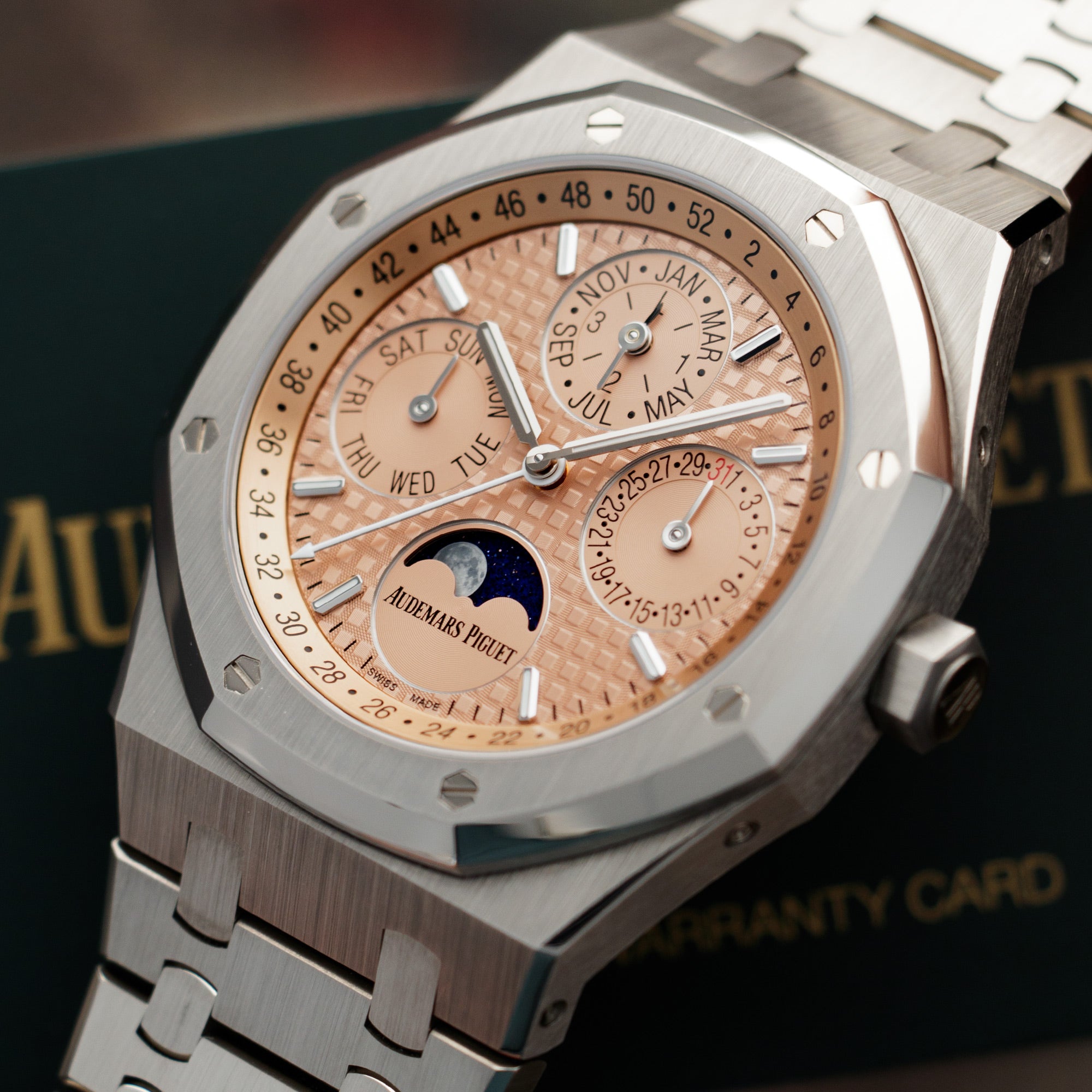 Audemars Piguet - Audemars Piguet Titanium Royal Oak Quantieme Perpetual Ref. 26615 with Salmon Dial - The Keystone Watches