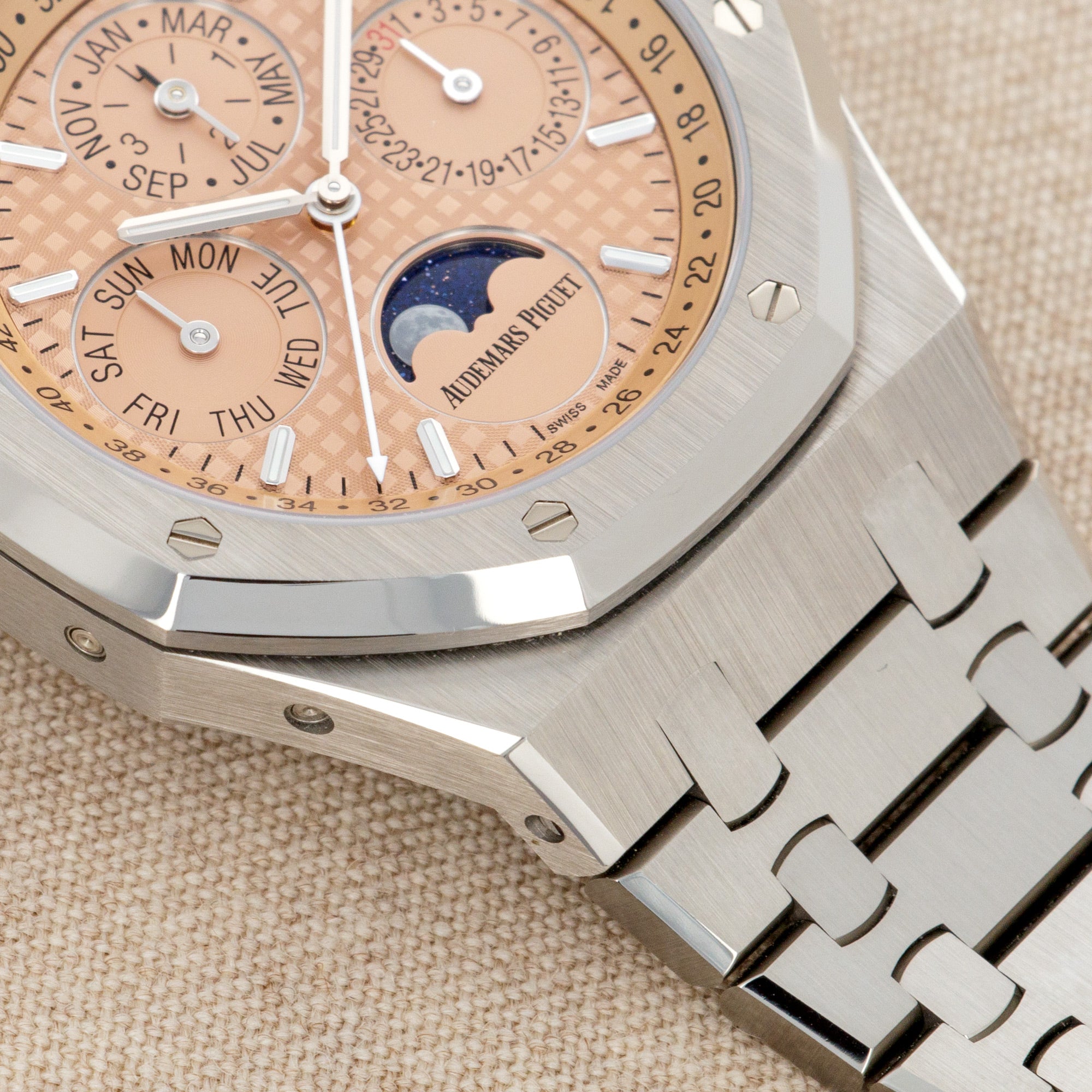 Audemars Piguet - Audemars Piguet Titanium Royal Oak Quantieme Perpetual Ref. 26615 with Salmon Dial - The Keystone Watches