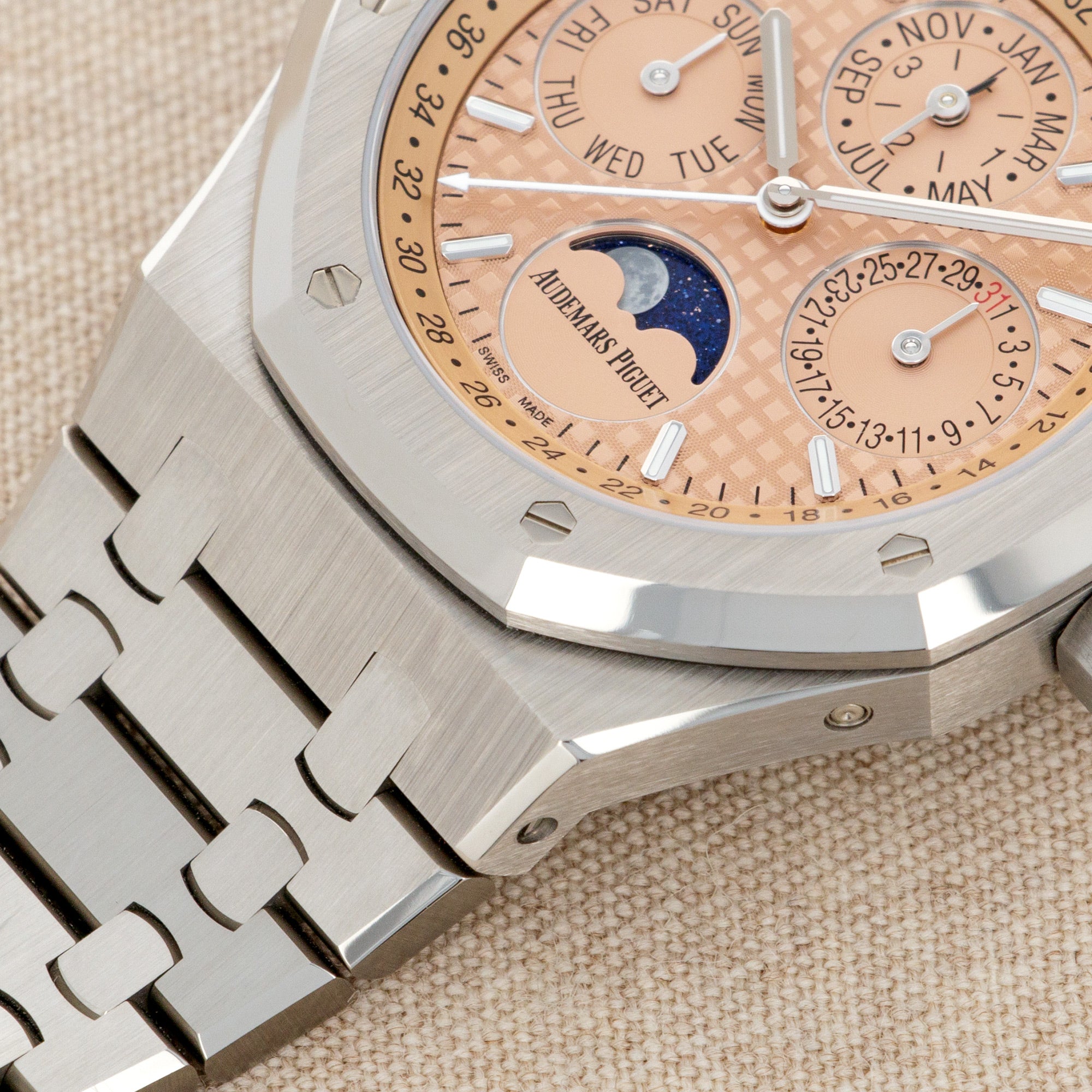 Audemars Piguet - Audemars Piguet Titanium Royal Oak Quantieme Perpetual Ref. 26615 with Salmon Dial - The Keystone Watches