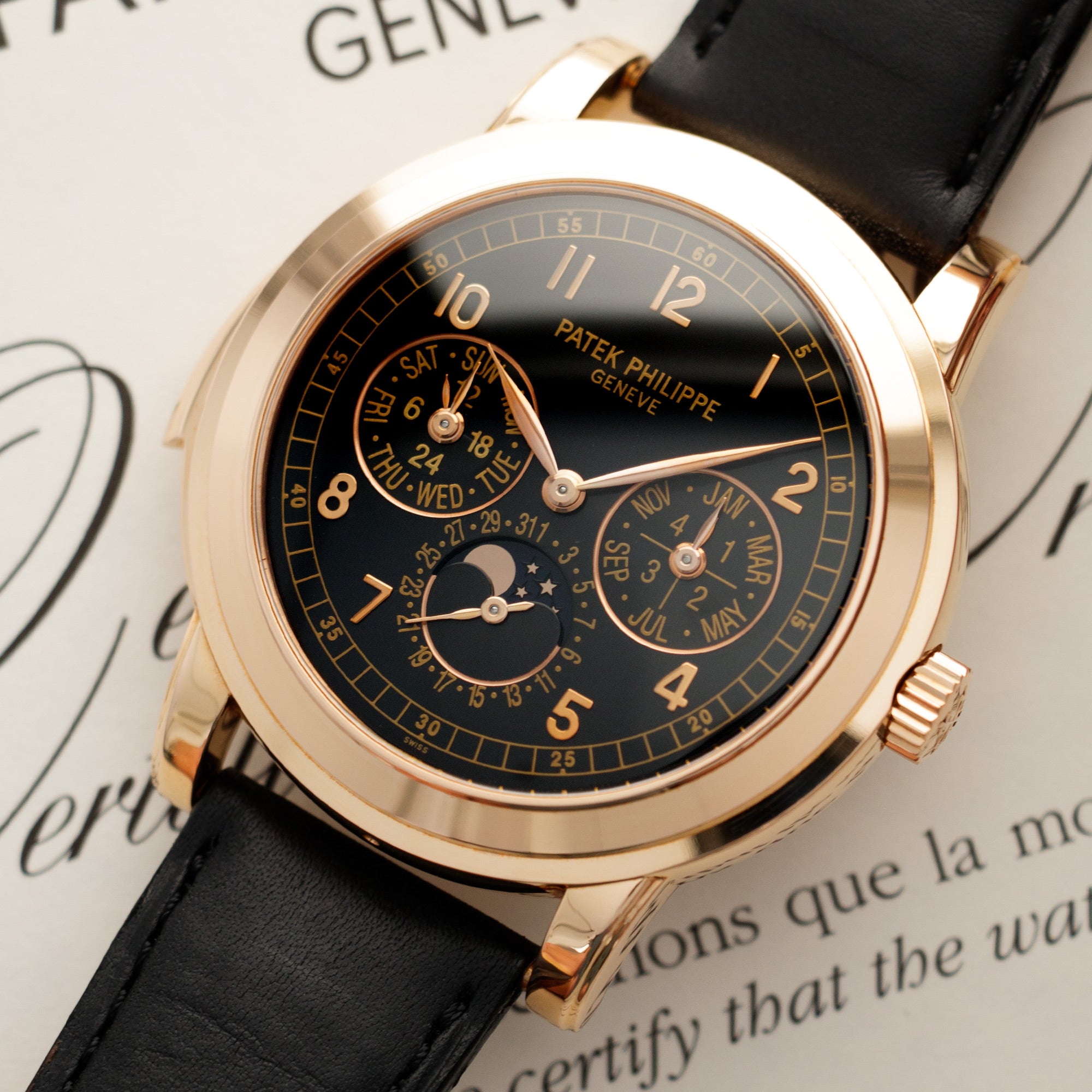 Patek Philippe - Patek Philippe Rose Gold Perpetual Calendar Minute Repeater Watch Ref. 5074 - The Keystone Watches