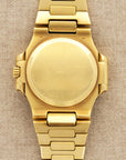 Patek Philippe - Patek Philippe Yellow Gold Nautilus Diamond Emerald Watch Ref. 3800/5 - The Keystone Watches
