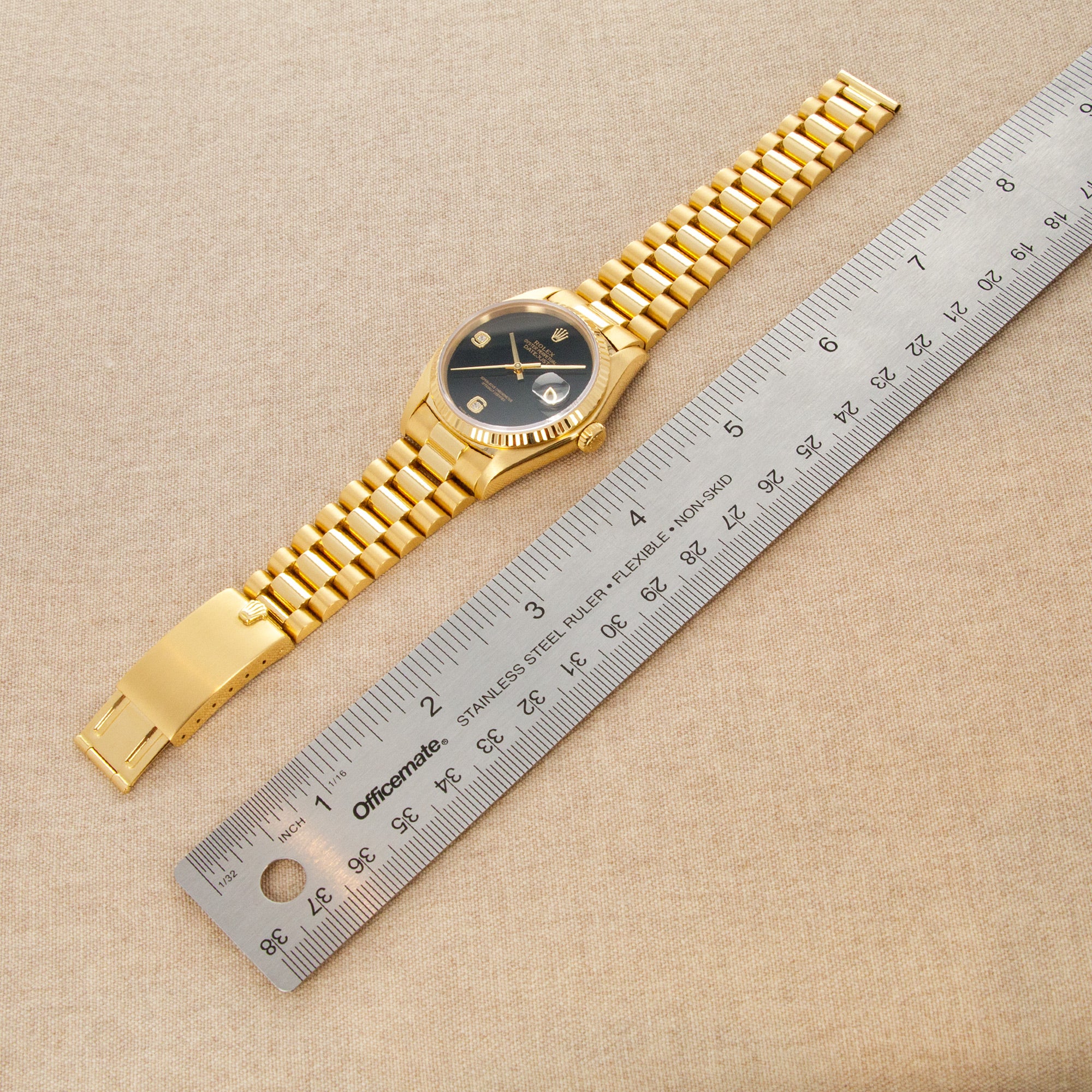 Rolex - Rolex Yellow Gold Datejust Watch Ref. 16018 with Onyx Dial - The Keystone Watches
