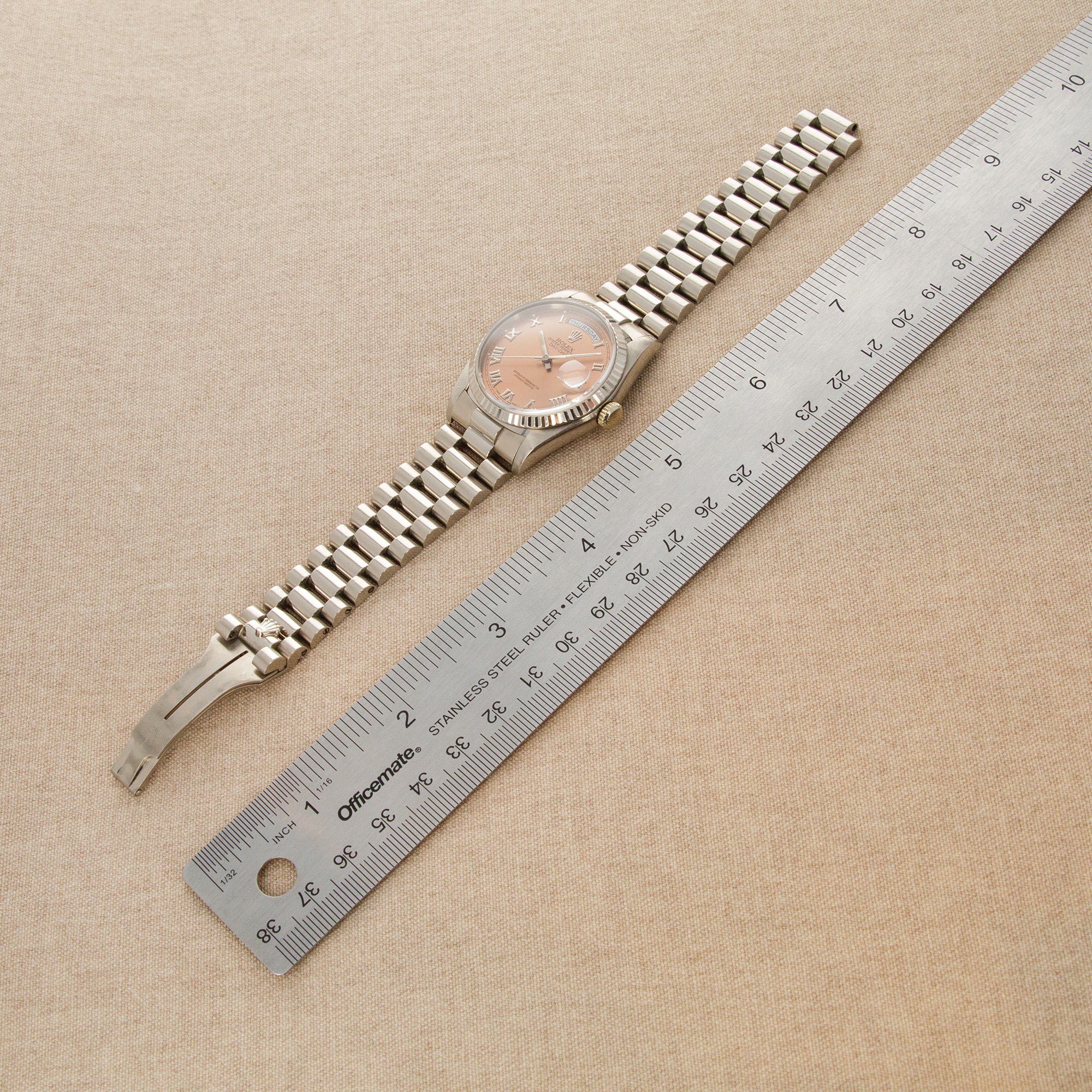 Rolex - Rolex White Gold Day-Date Ref. 18239 with Salmon Dial - The Keystone Watches