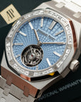 Audemars Piguet - Audemars Piguet Platinum Royal Oak Tourbillon Watch Ref. 26535PT with Baguette Diamonds - The Keystone Watches
