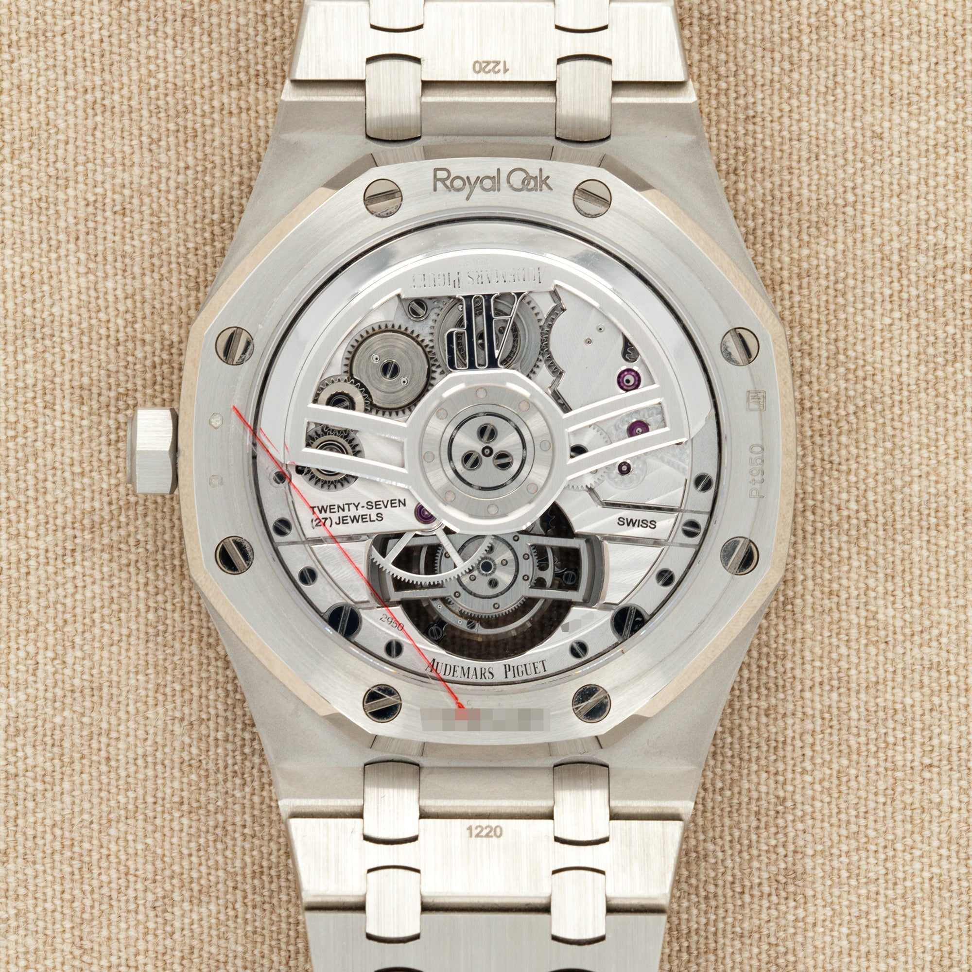 Audemars Piguet - Audemars Piguet Platinum Royal Oak Tourbillon Watch Ref. 26535PT with Baguette Diamonds - The Keystone Watches