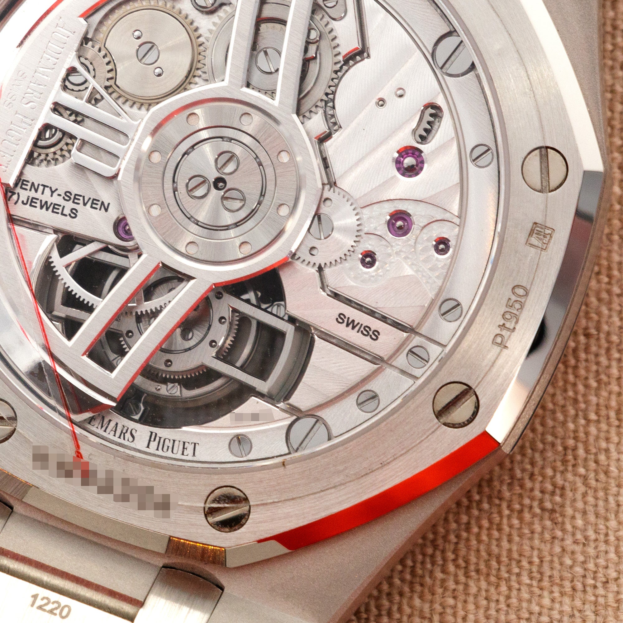 Audemars Piguet - Audemars Piguet Platinum Royal Oak Tourbillon Watch Ref. 26535PT with Baguette Diamonds - The Keystone Watches